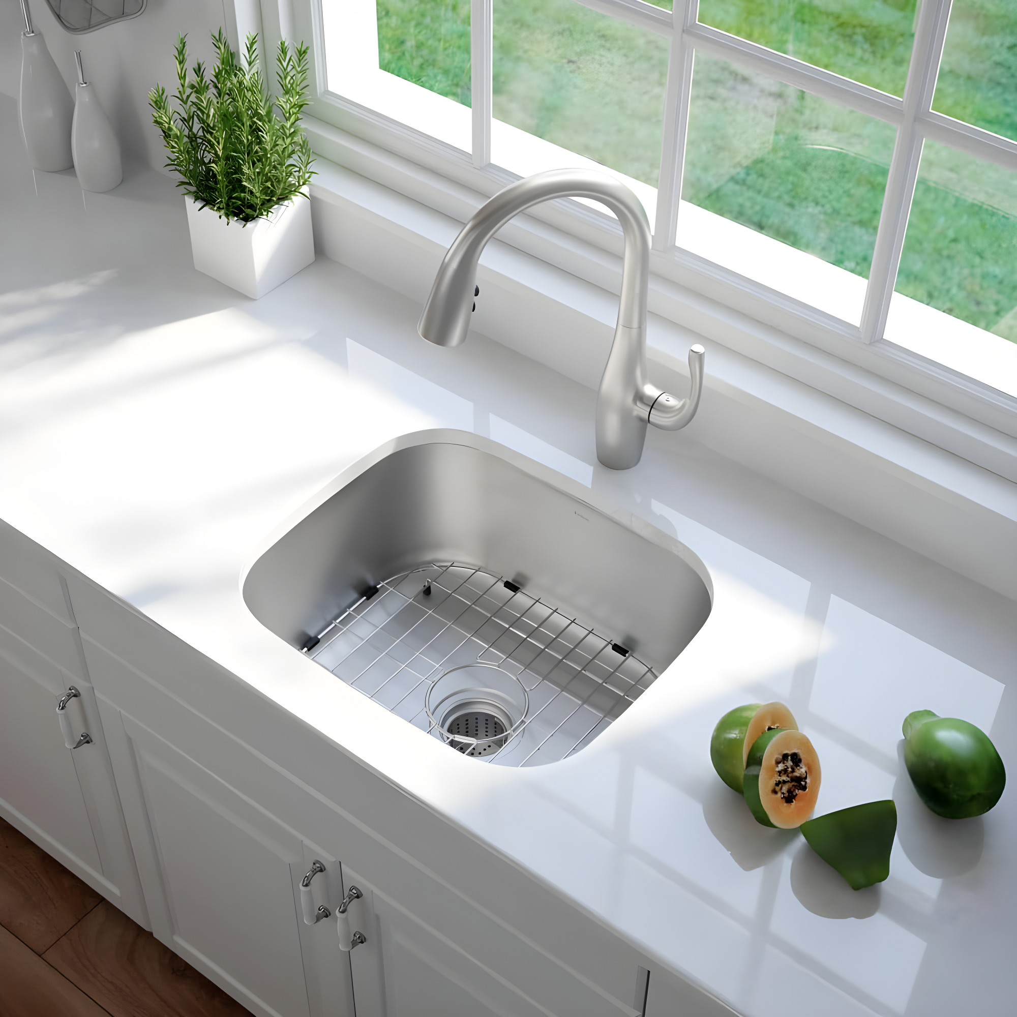 KRAUS Premier Undermount Single Bowl 18-Gauge Stainless Steel Kitchen Sink