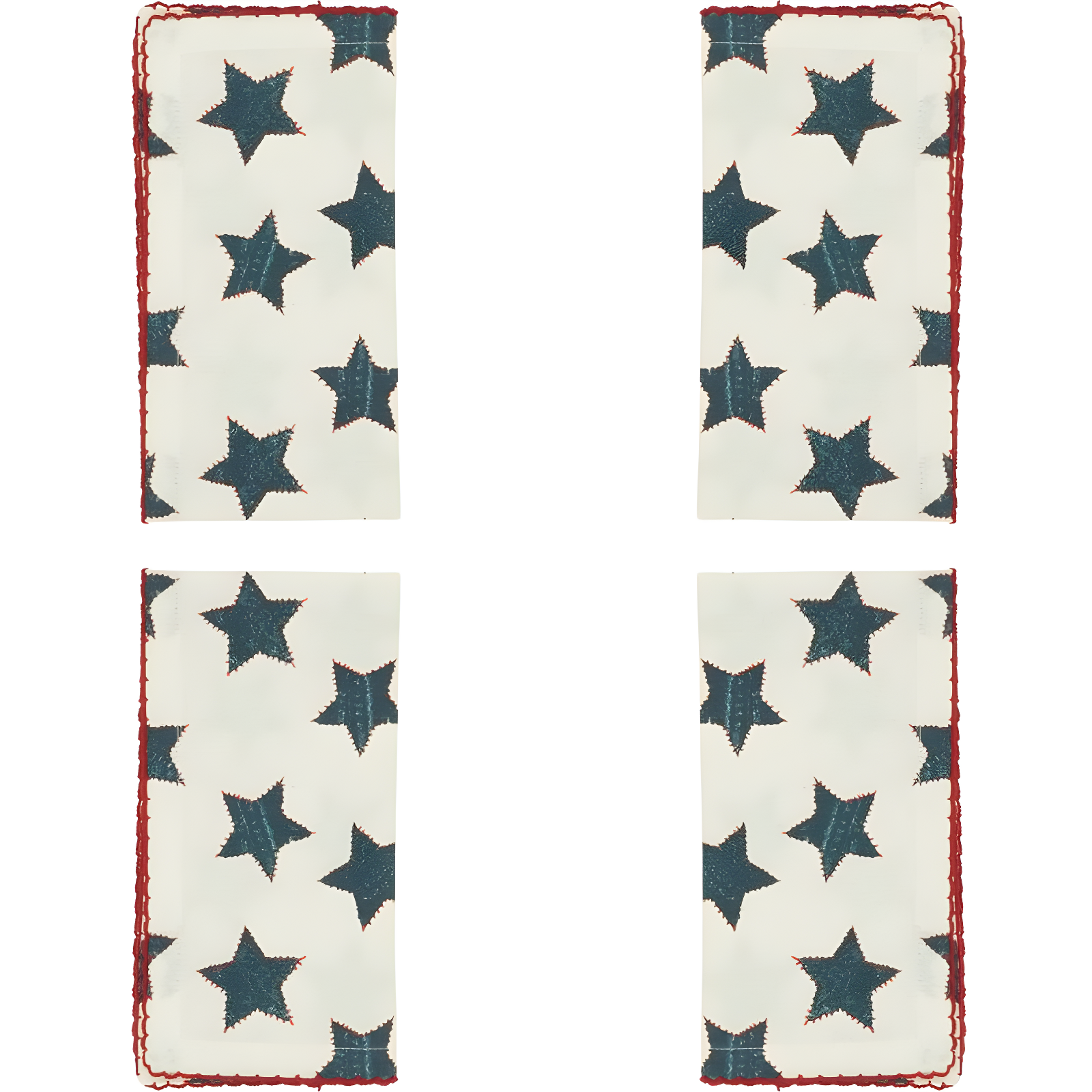 Saro 100% Cotton Geometric Square Napkin (Set of 4)