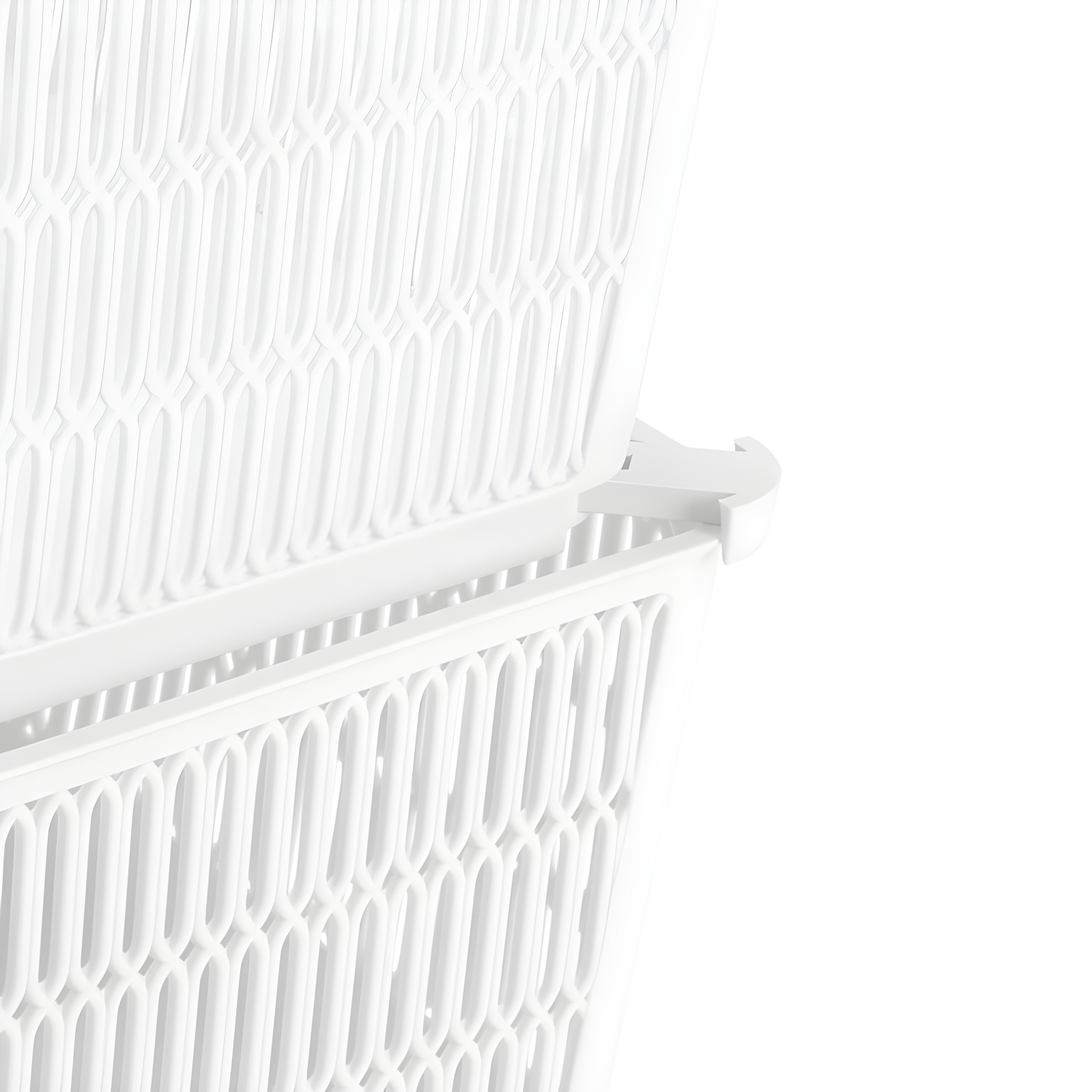 Simplify 2pk Large Slide and Stack Storage Shallow Totes White: Polypropylene Sliding Bins, Decorative Storage, 975 Volume