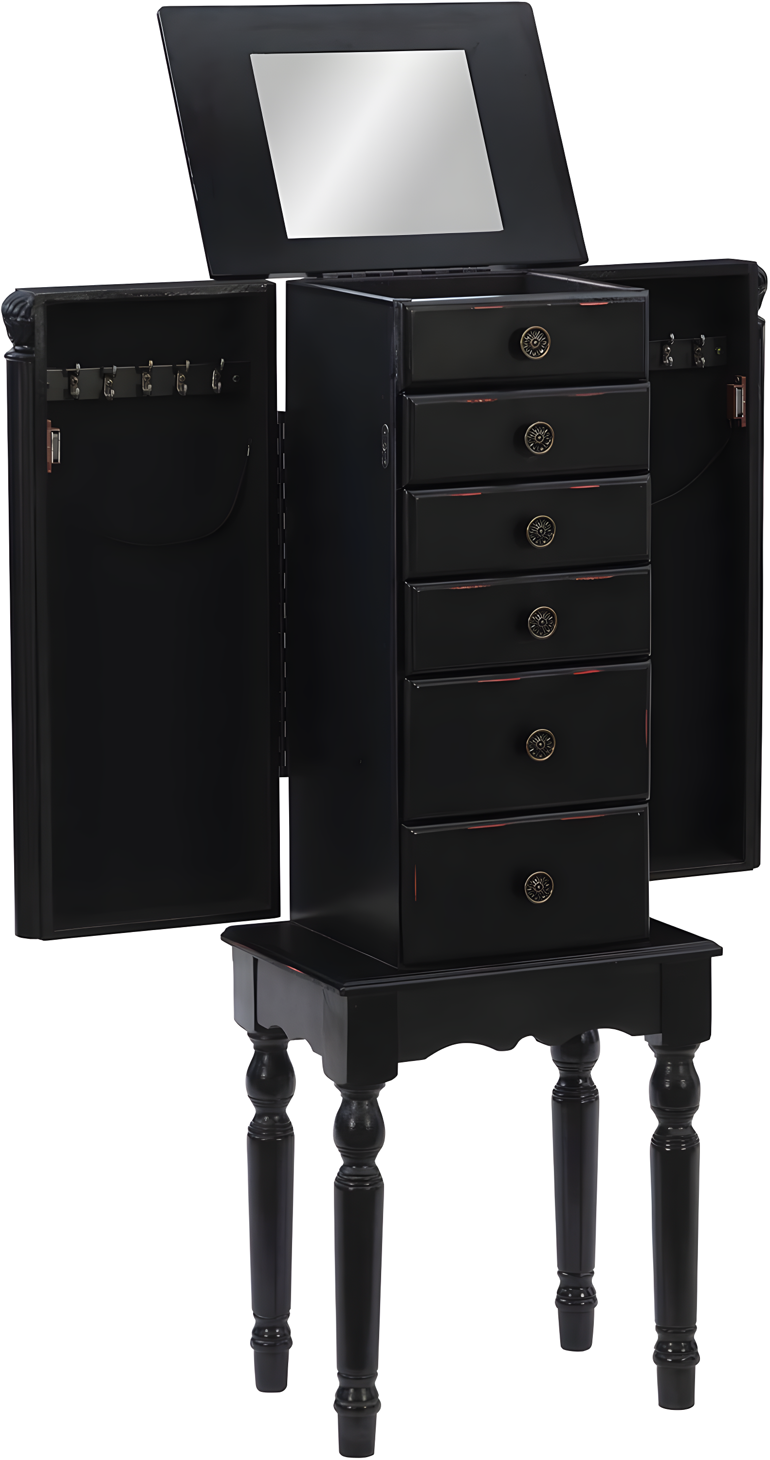 Powell Traditional Ebony Jewelry Armoire