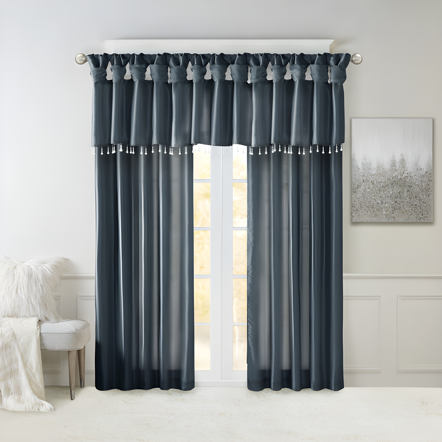 Madison Park Rivau Light-Filtering Single Curtain Panel