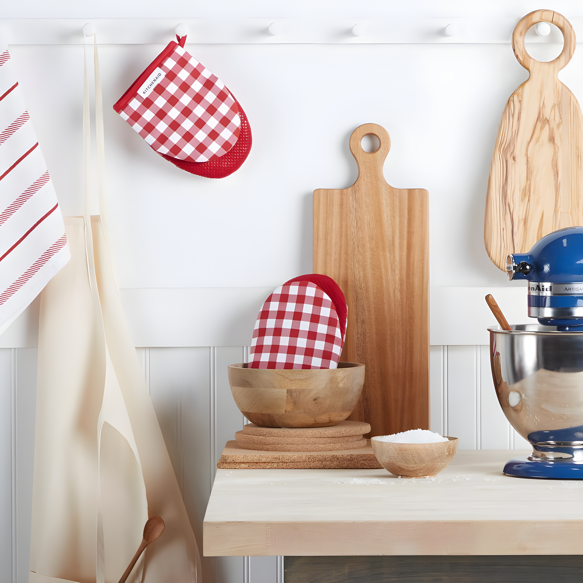 KitchenAid Gingham 2-Piece Oven Mitt