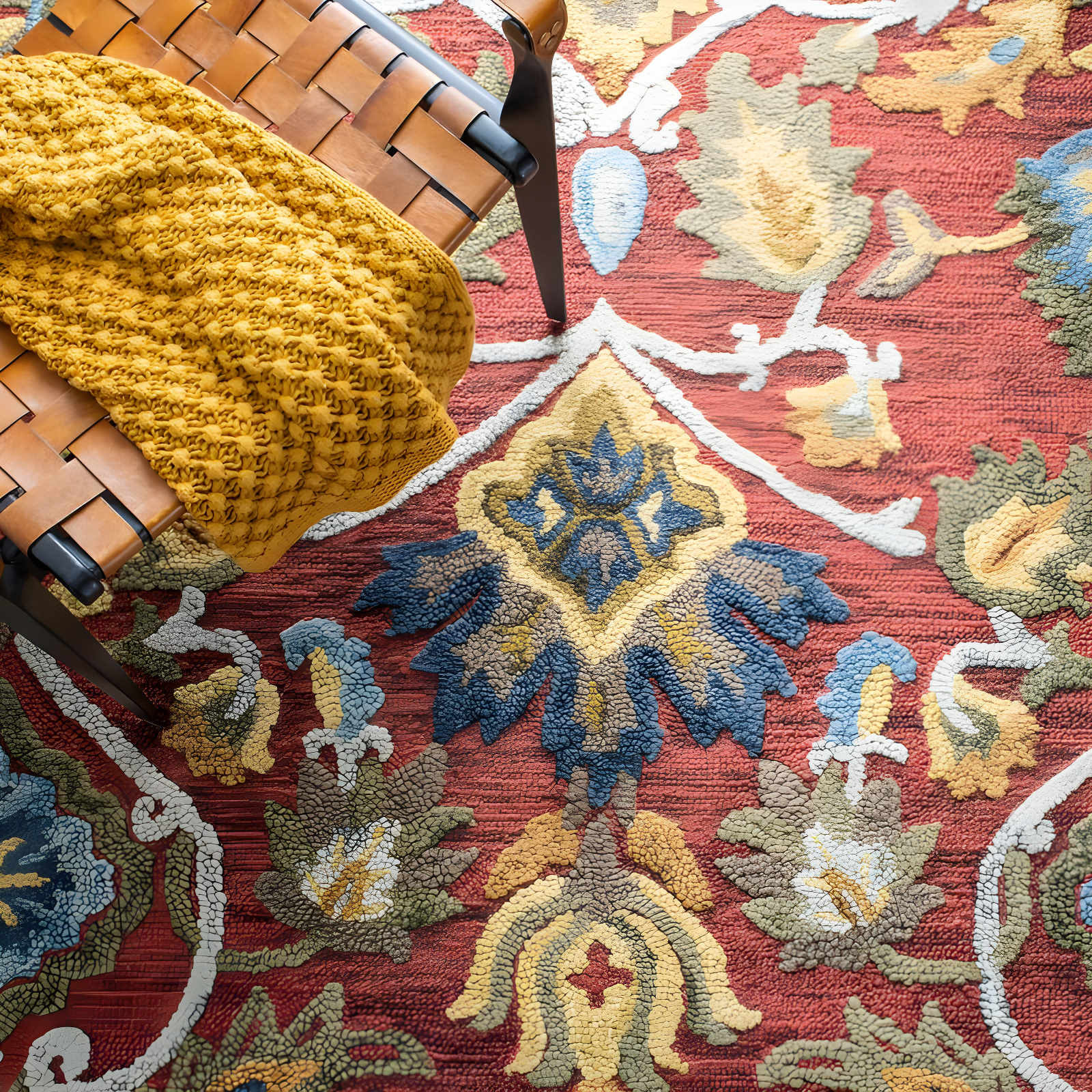 Blossom BLM402 Hand Tufted Runner Rug - Red/Multi - 2'3"x8' - Safavieh.
