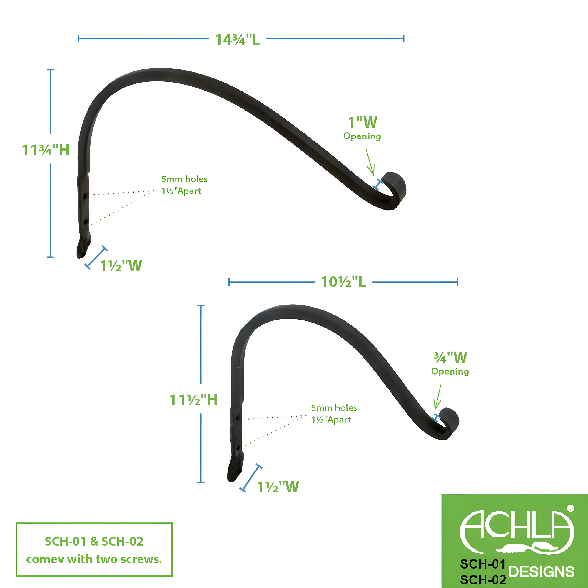ACHLA Metal Bracket Plant Stand (Set of 2)