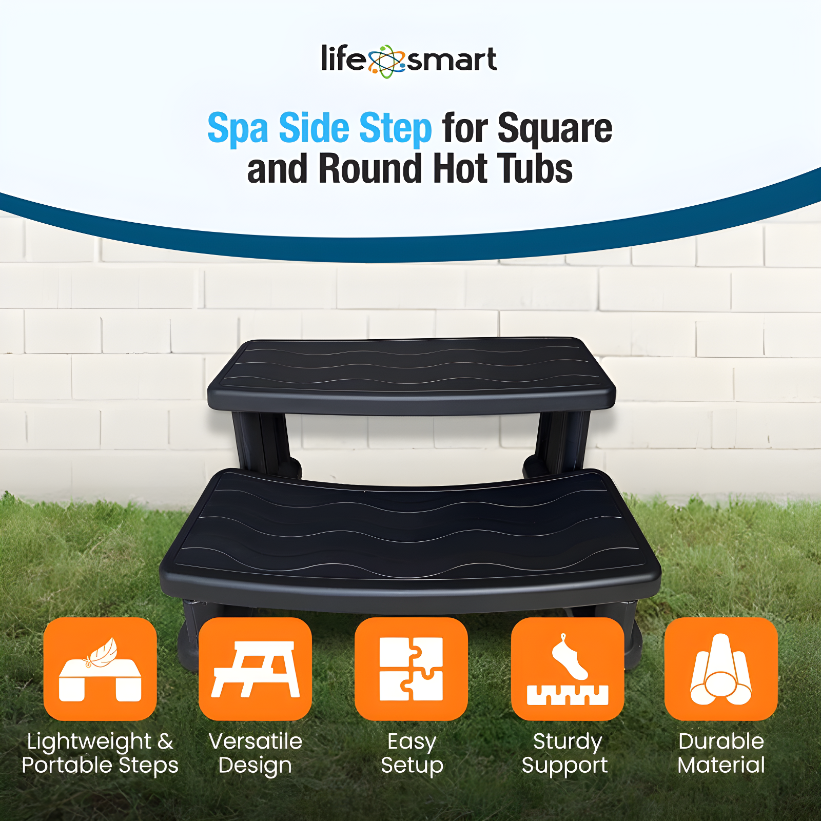 Lifesmart Spa Step for Square and Round Hot Tubs