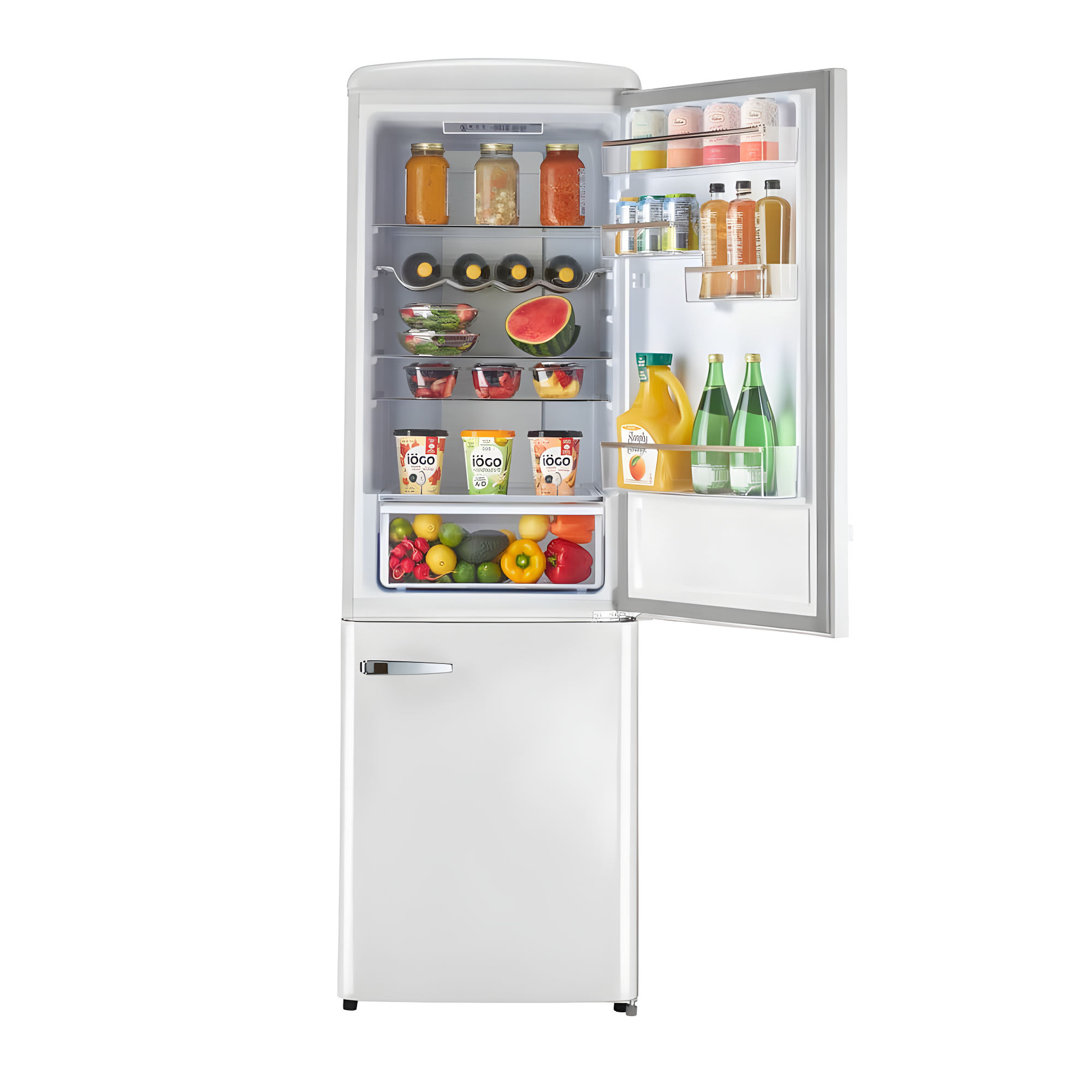 Unique Appliances Classic Retro 23.6" Frost-Free 11.7 cu. ft. Energy Star Certified Bottom Freezer Refrigerator UGP-330L W AC