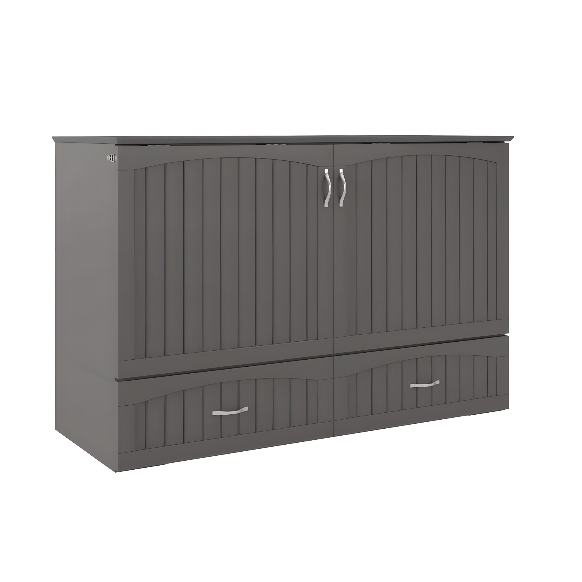 Southampton Murphy Bed Chest Queen Grey with Charging Station