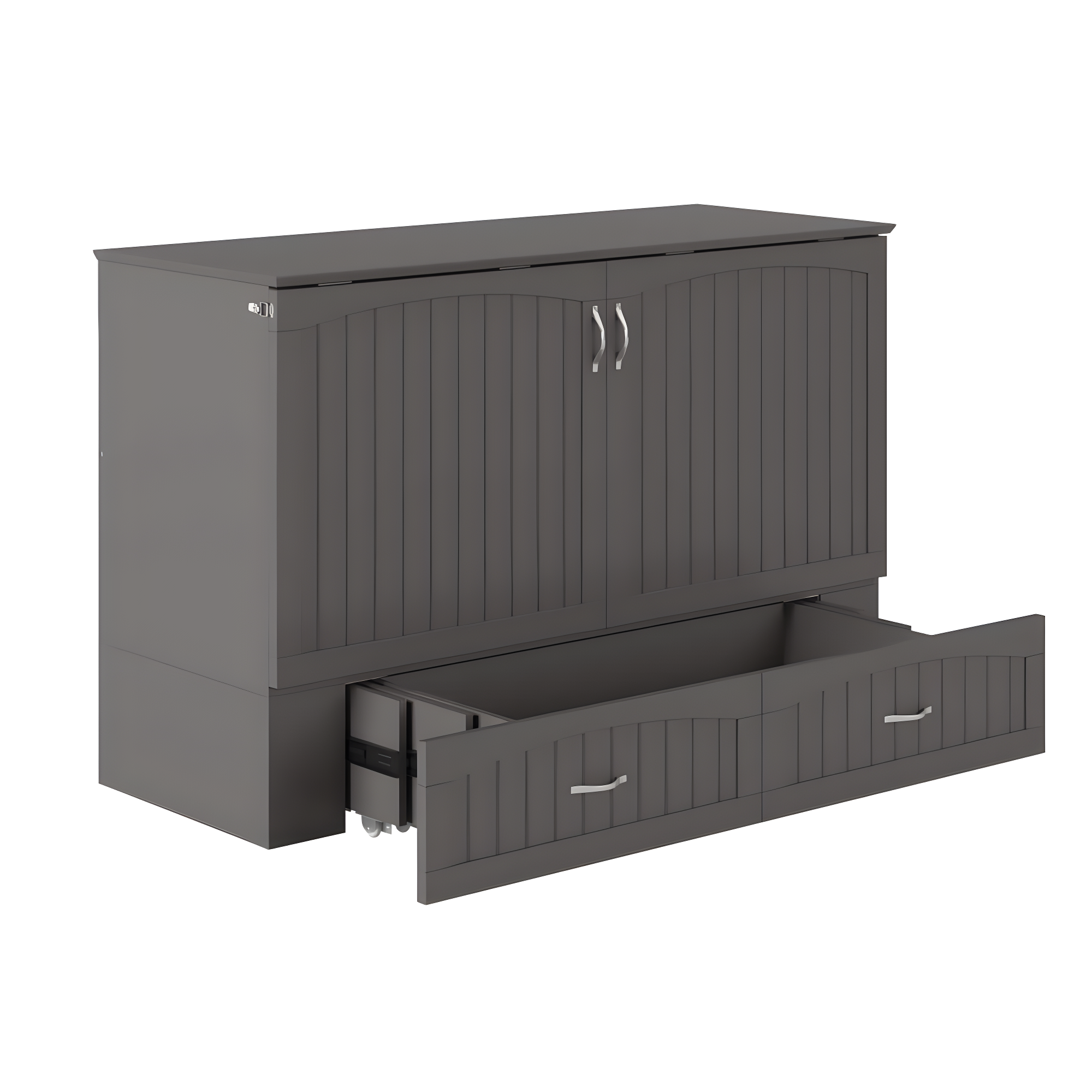 Southampton Murphy Bed Chest Queen Grey with Charging Station
