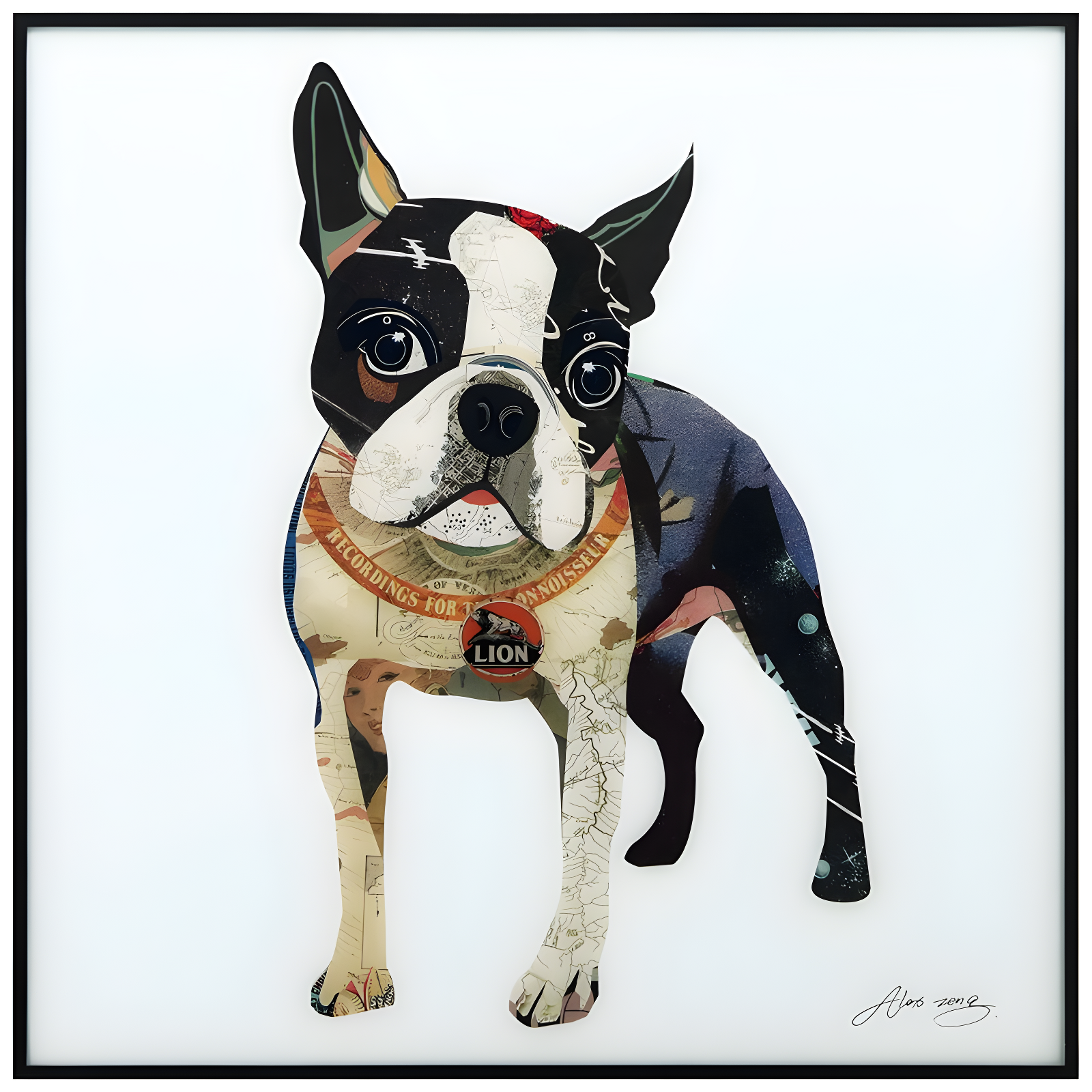 Red Barrel Studio® Apphia The Boxer - Picture Frame Graphic Art Print on Glass