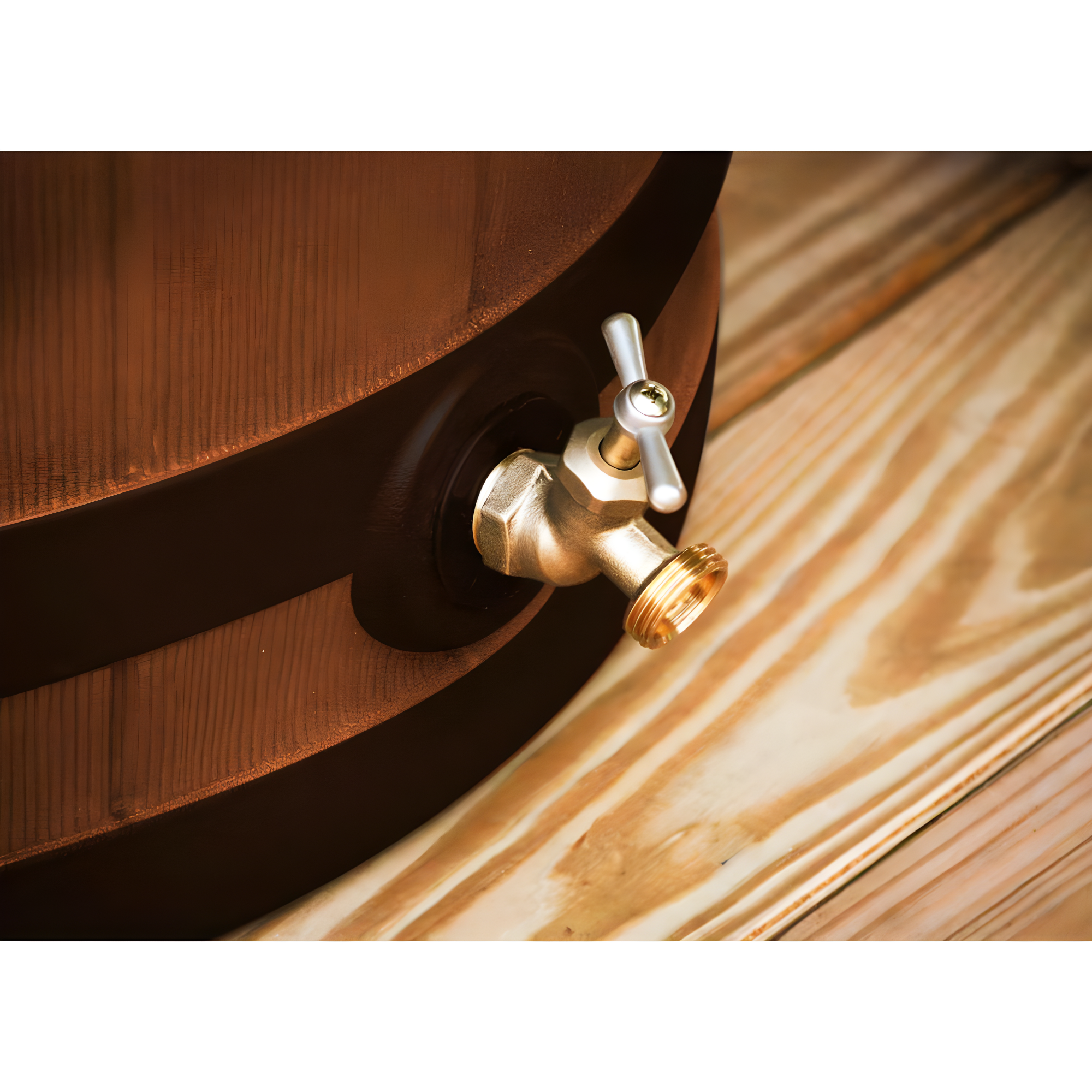 Good Ideas Rain Wizard Whiskey Style Rain Barrel with Overflow and Spigot