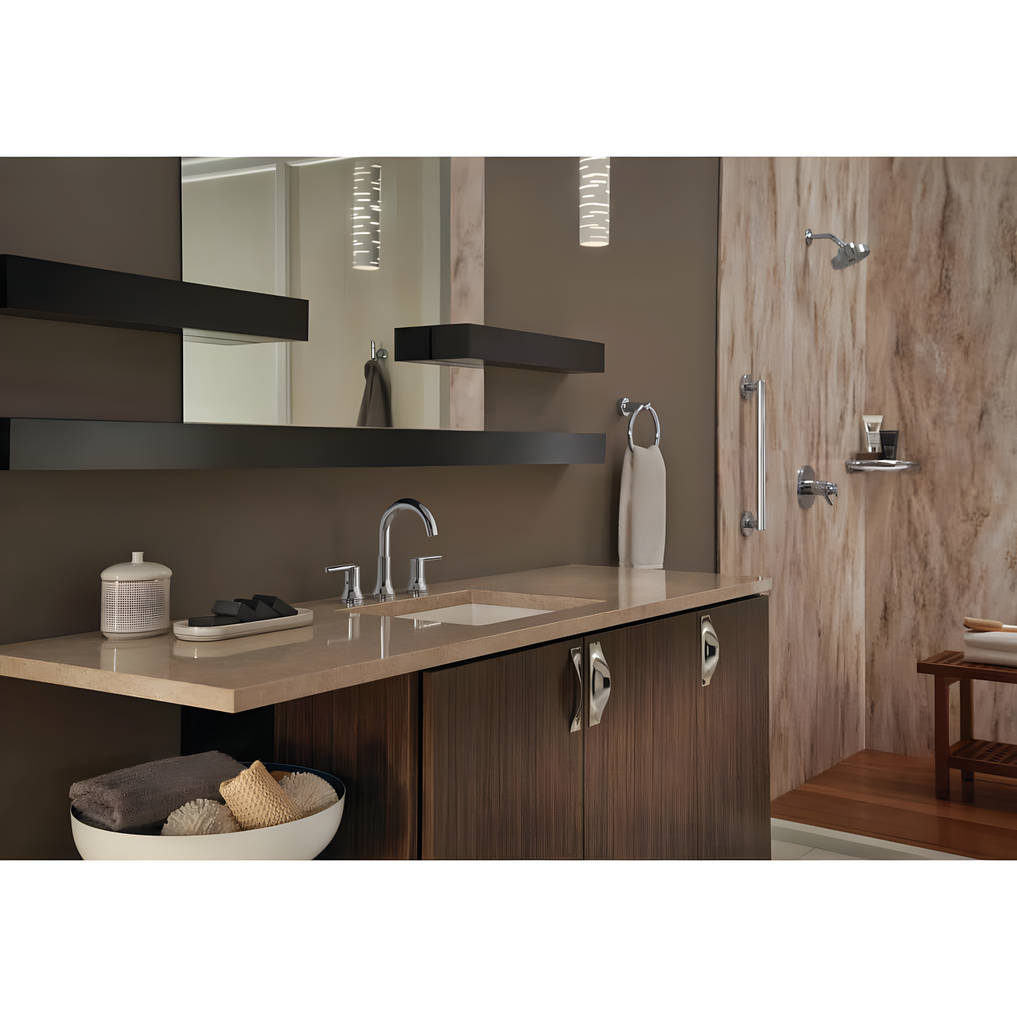Trinsic Widespread Bathroom Faucet 3 Hole, 2-handle Bathroom Sink Faucet with Drain Assembly