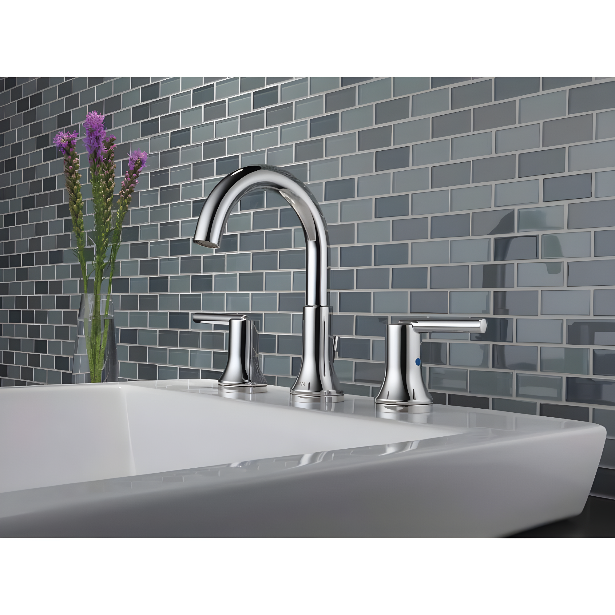 Trinsic Widespread Bathroom Faucet 3 Hole, 2-handle Bathroom Sink Faucet with Drain Assembly