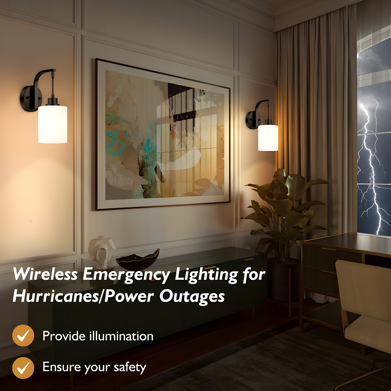 Latitude Run® Battery Operated Wall Sconce Set Of 2, Wireless Rechargeable Wall Lights, Glass Wall Lamps With Remotes And Dimmable RGB LED Bulbs, No Wiring Indoor Sconces Wall Decor For Bedroom Living Room Hallway