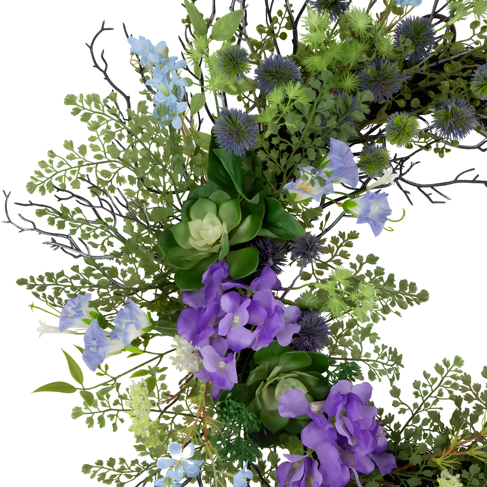 Faux Thistle Polyester 24'' Wreath