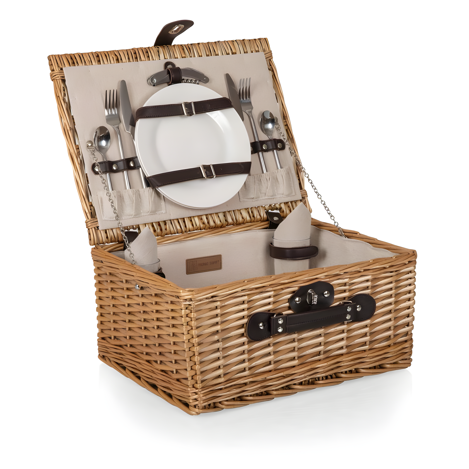 Picnic Time Classic Willow Wicker Picnic Basket - Romantic Picnic