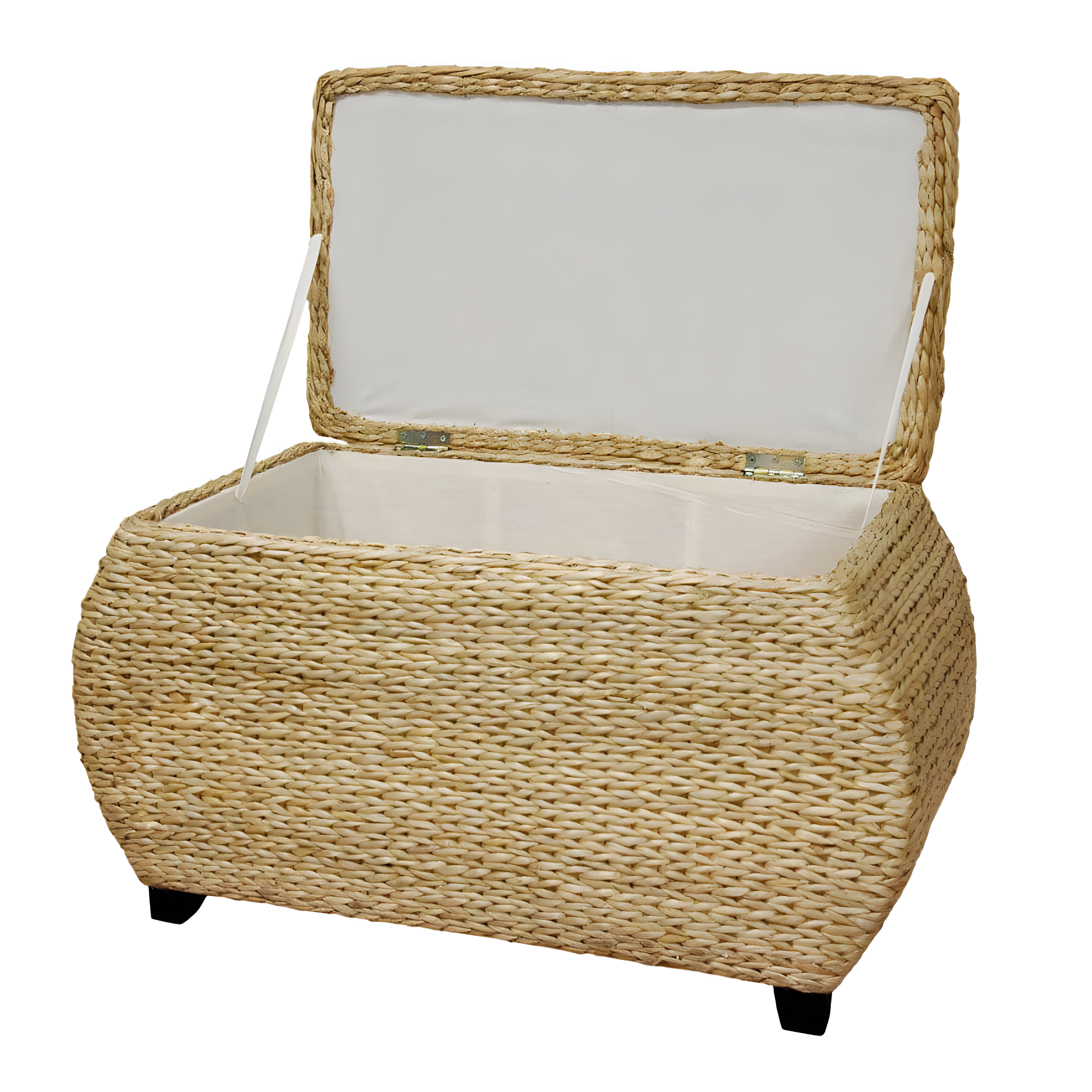 Oriental Furniture Woven Rush Grass Fiber Storage Box - Natural