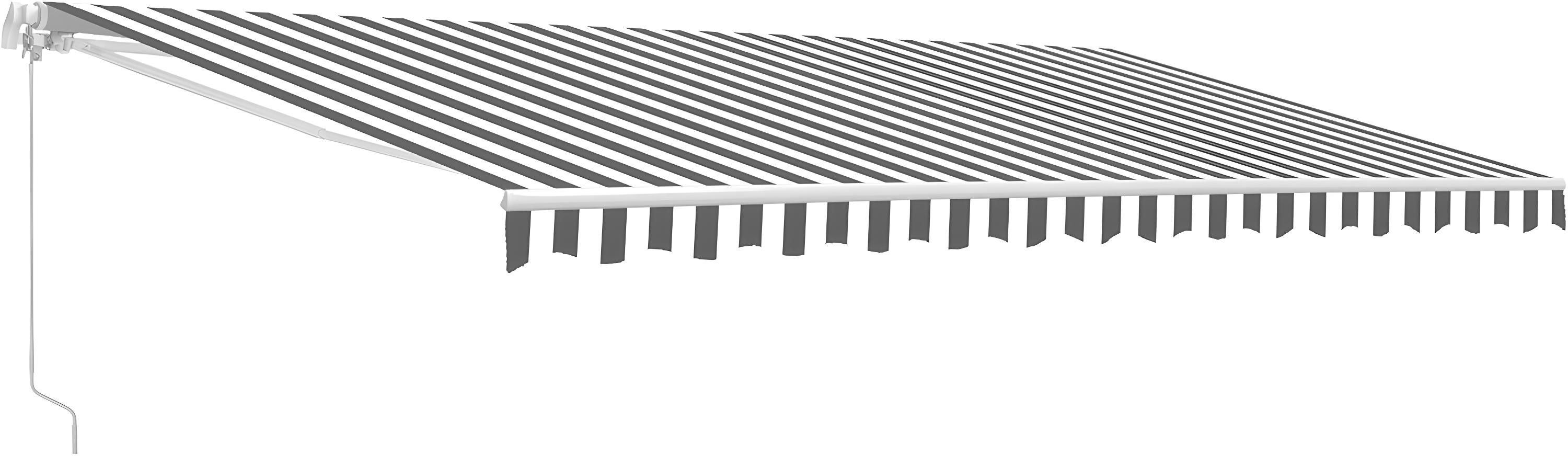 Motorized Retractable White Frame Patio Awning