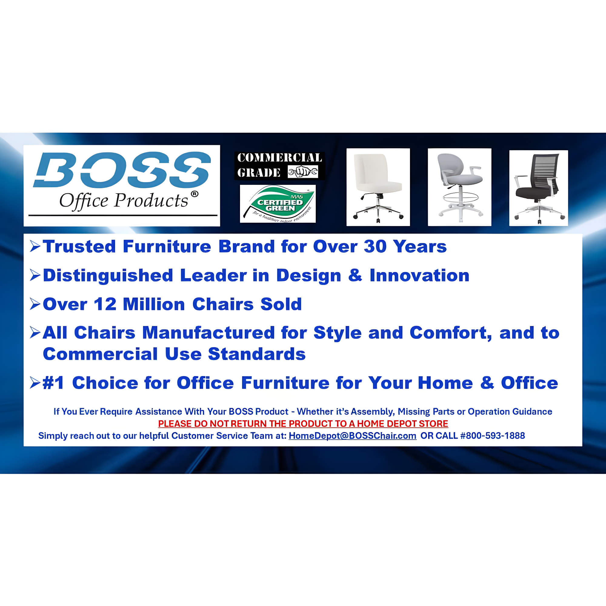 Boss Office Products Big and Tall Mesh Heavy Duty Chair, 400 lb weight capacity