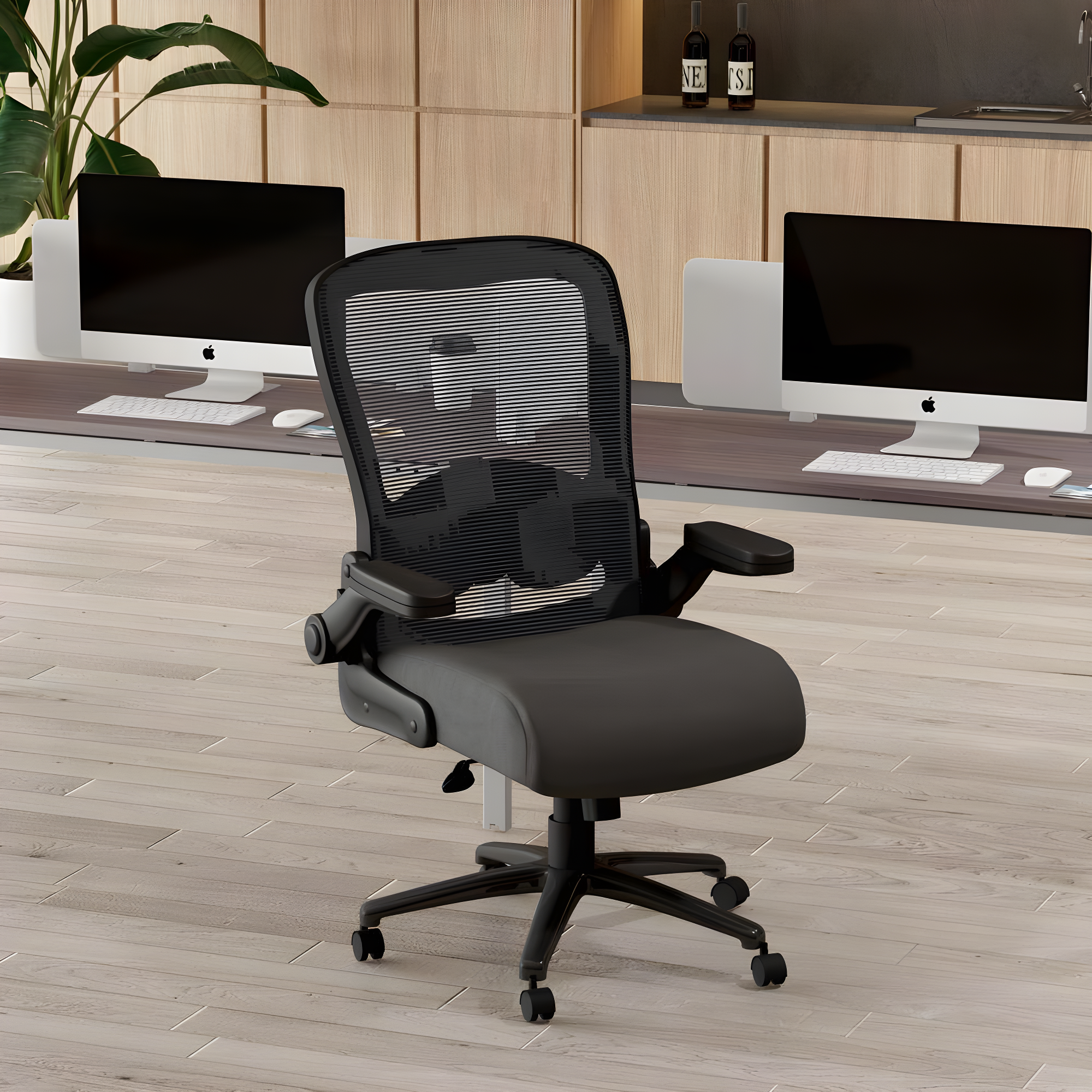 Boss Office Products Big and Tall Mesh Heavy Duty Chair, 400 lb weight capacity