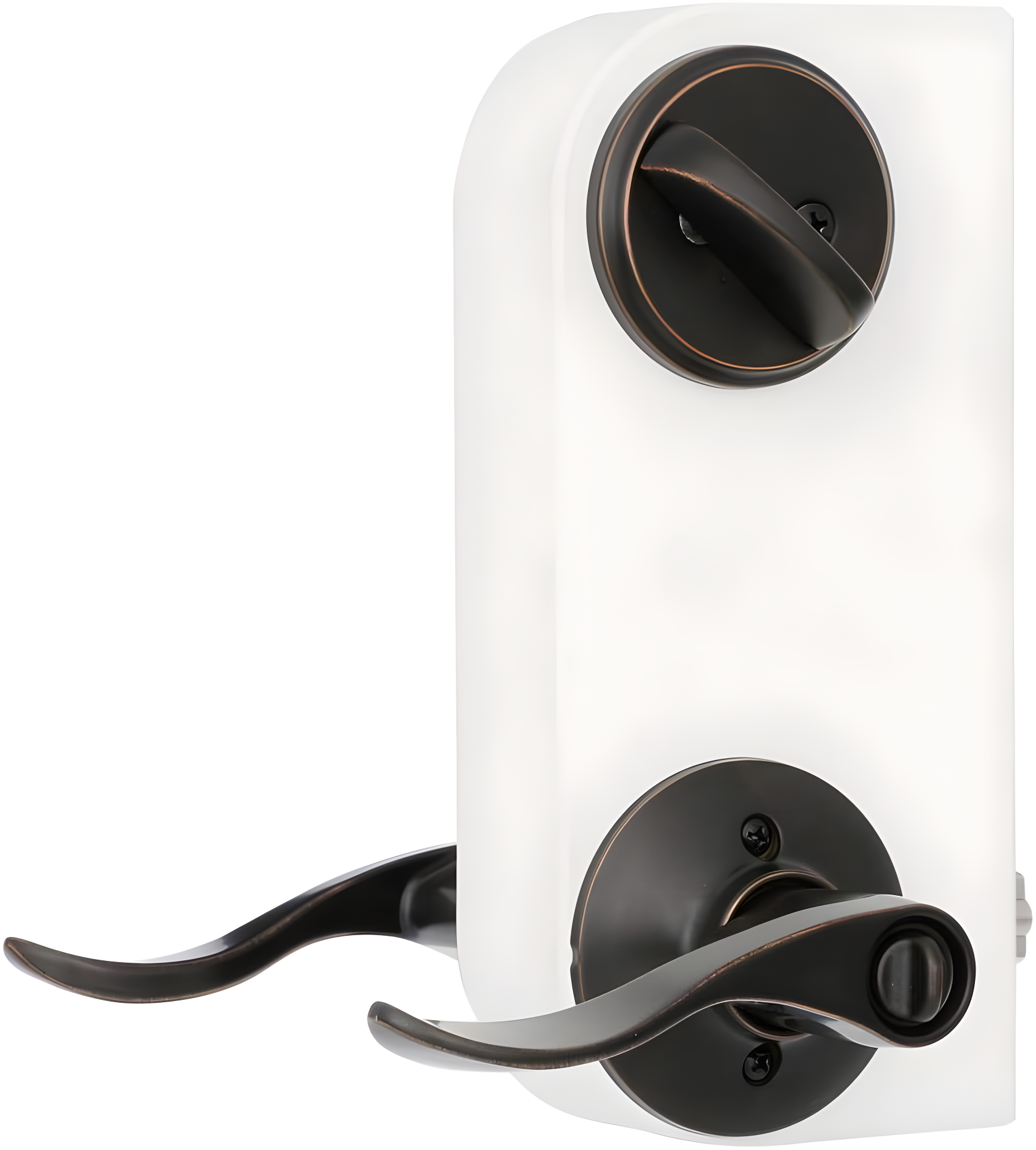 Accent Aged Bronze Single Cylinder Deadbolt and Keyed Entry Door Handle Combo Pack