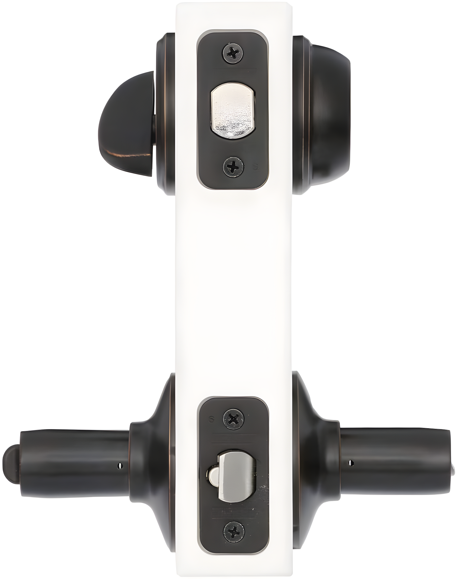 Accent Aged Bronze Single Cylinder Deadbolt and Keyed Entry Door Handle Combo Pack