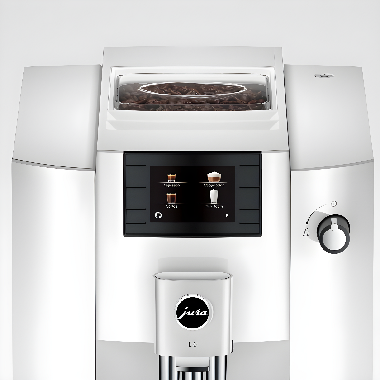 JURA ® E6 Piano White Espresso Machine