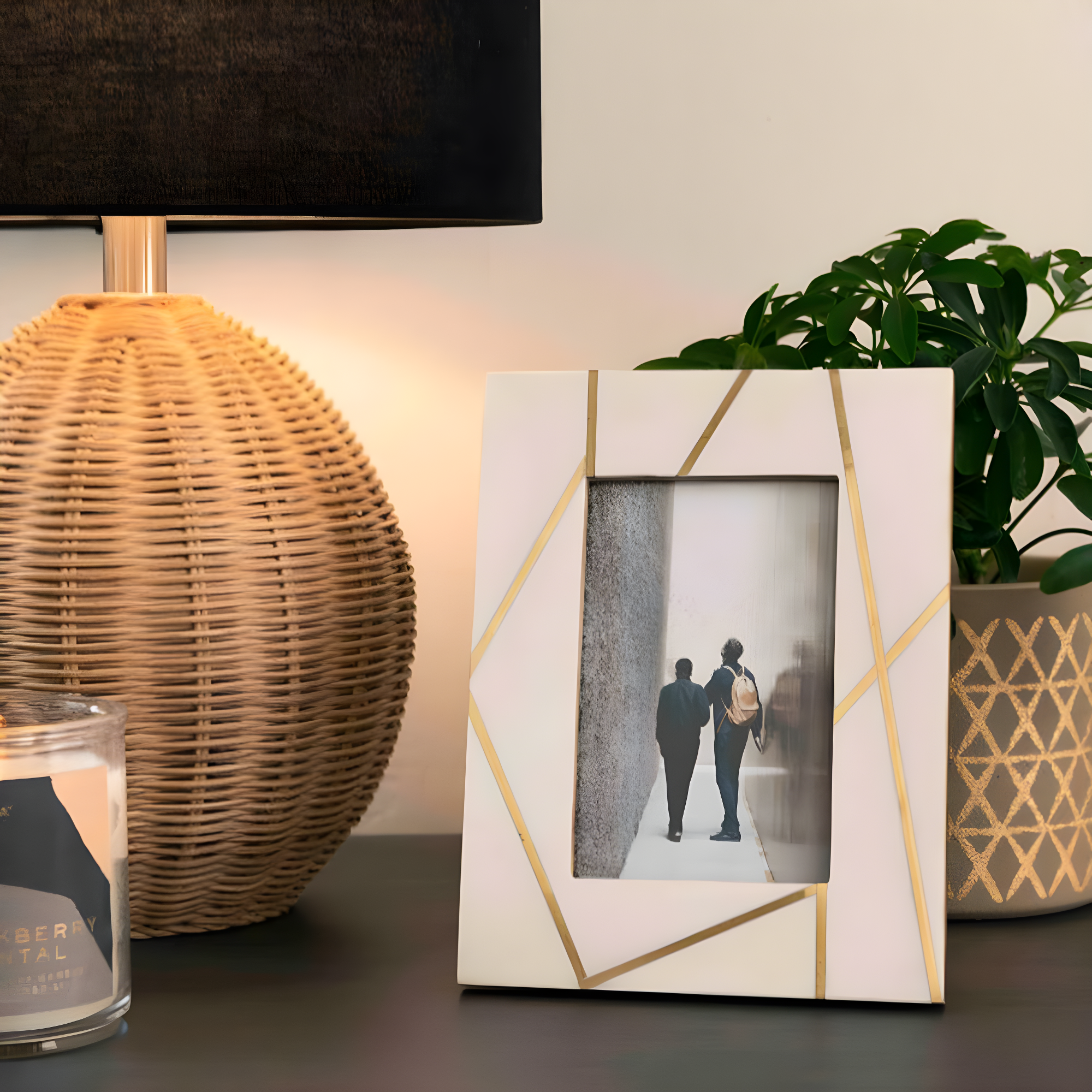 Creative Co-Op Resin Photo Frames, Set of 2 (4x6” and 5x7”)