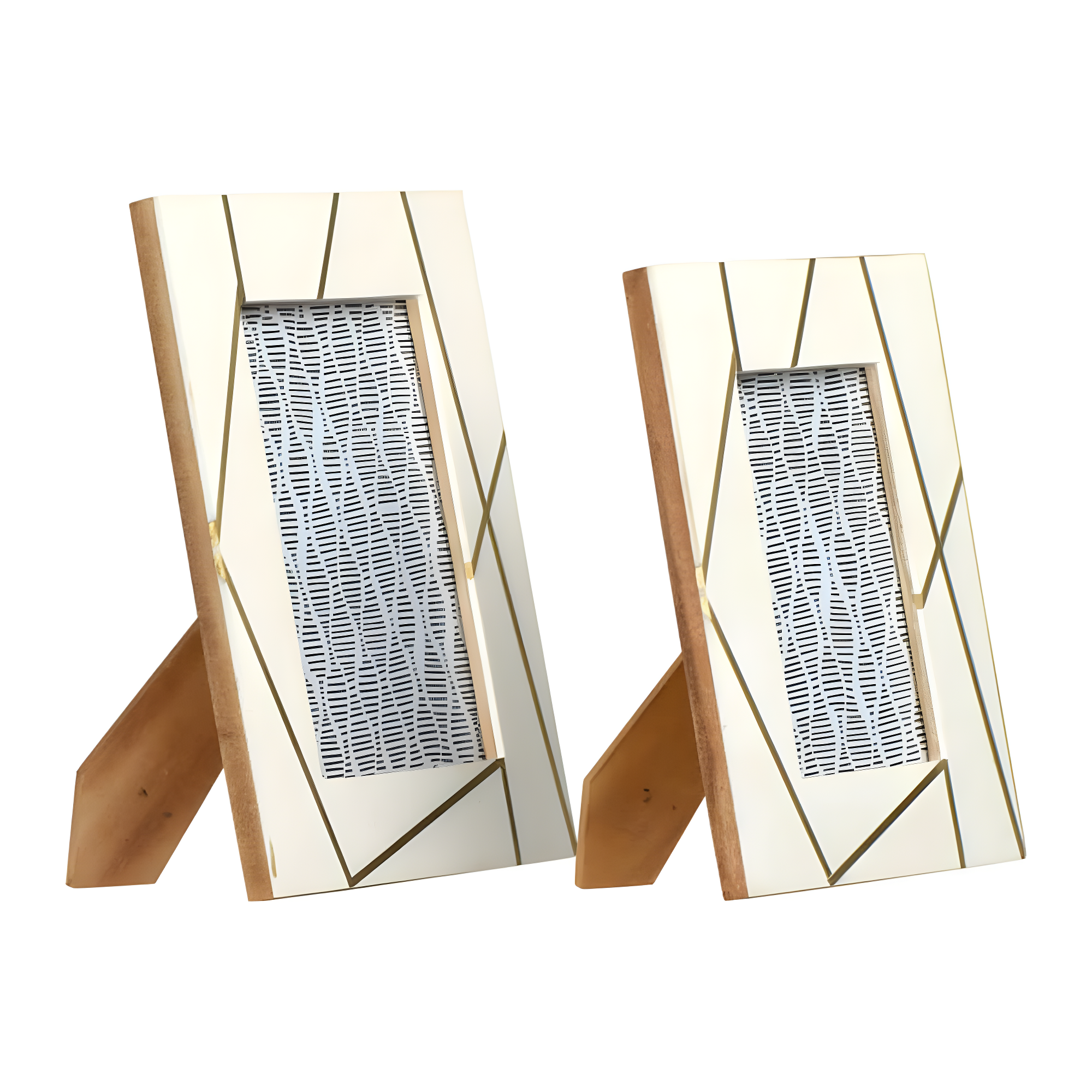 Creative Co-Op Resin Photo Frames, Set of 2 (4x6” and 5x7”)