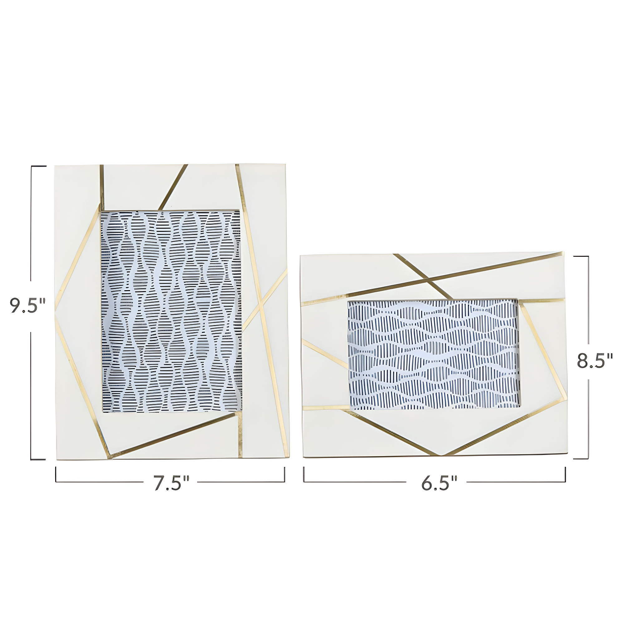 Creative Co-Op Resin Photo Frames, Set of 2 (4x6” and 5x7”)