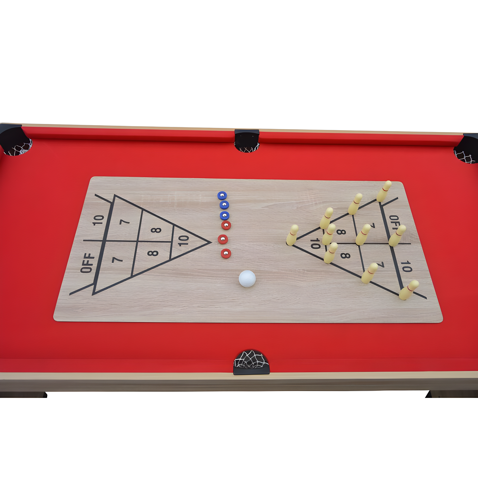 Hathaway Games Madison Multi Game Table with Foosball, Glide Hockey, Table Tennis, Billiards, Shuffleboard and Bowling