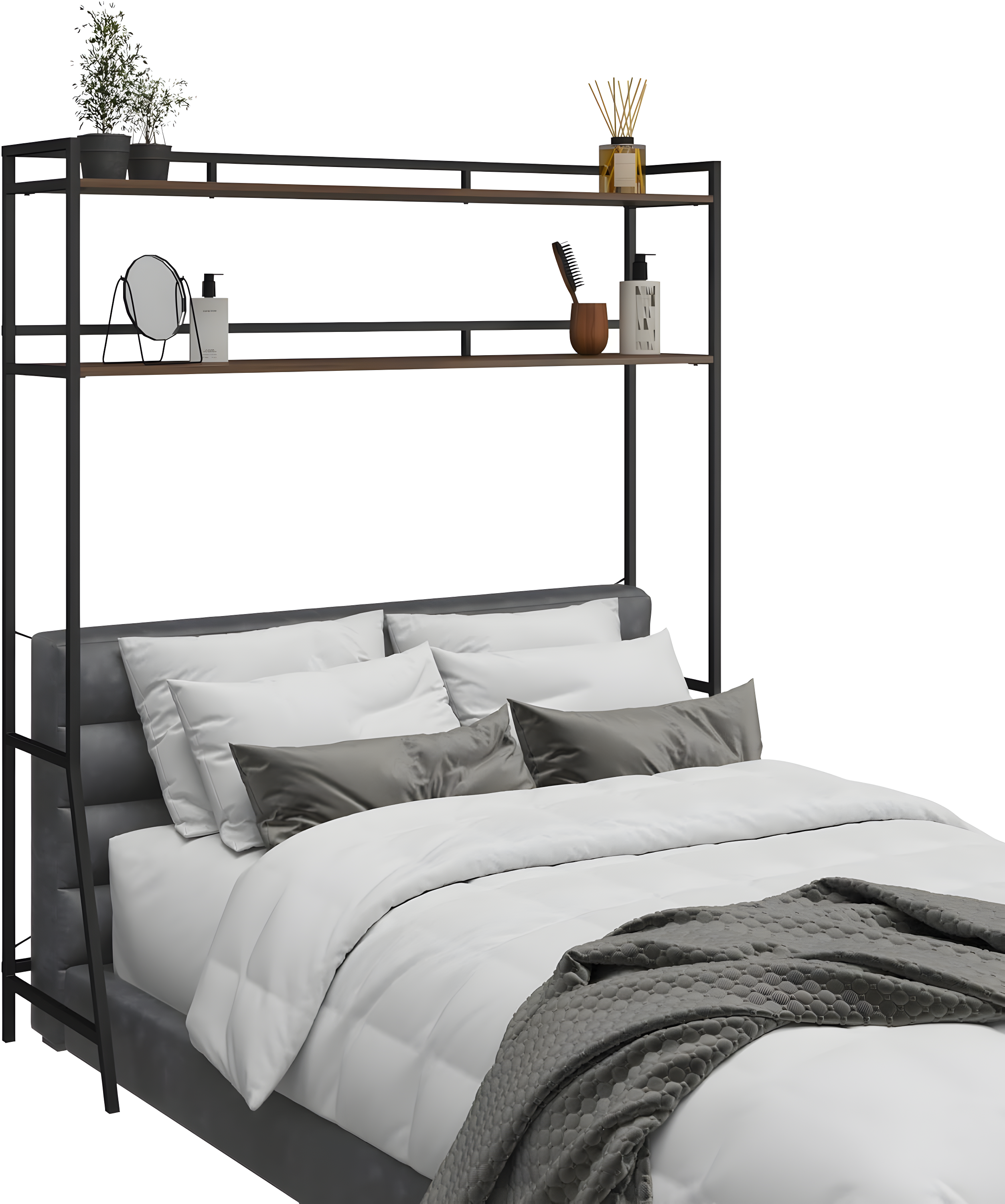 Novogratz Beverly Over-The-Bed Storage Shelves for Twin & XL Twin Beds