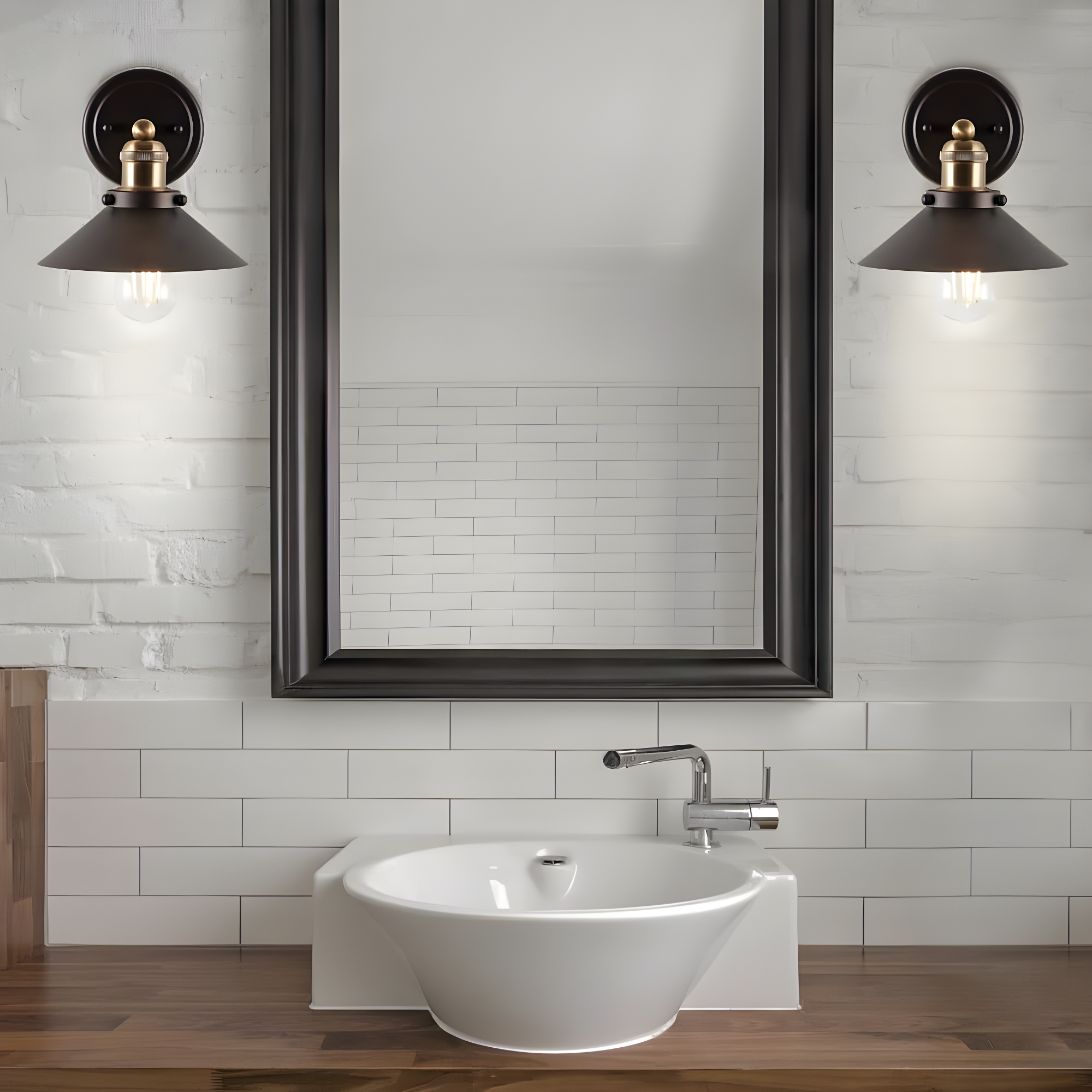 July 7.88" 1-light Metal Shade Sconce, Oil Rubbed Bronze/Brass Gold