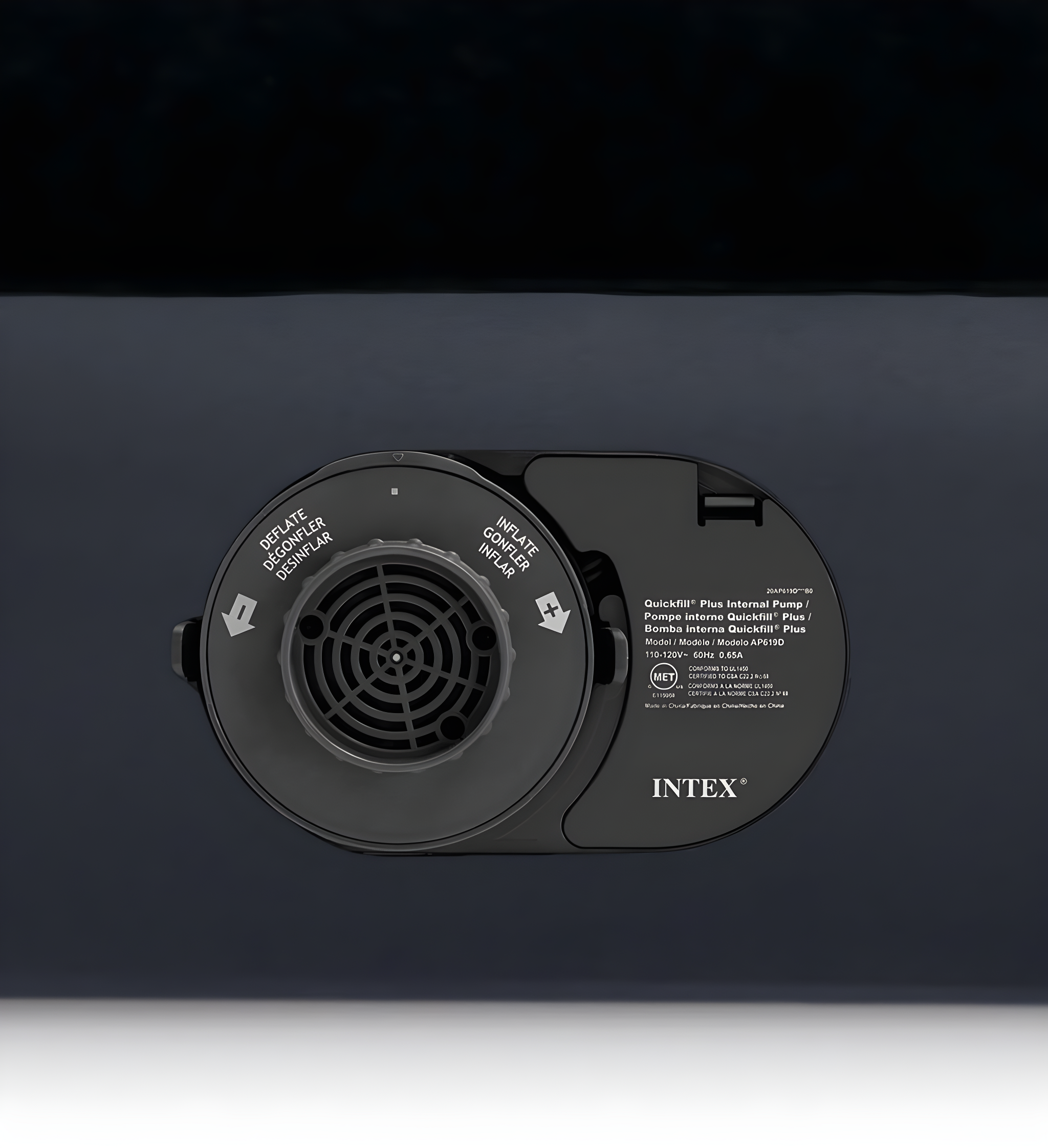 Intex Dura Pillow Rest Classic Blow Up Mattress Air Bed with Built In Pump