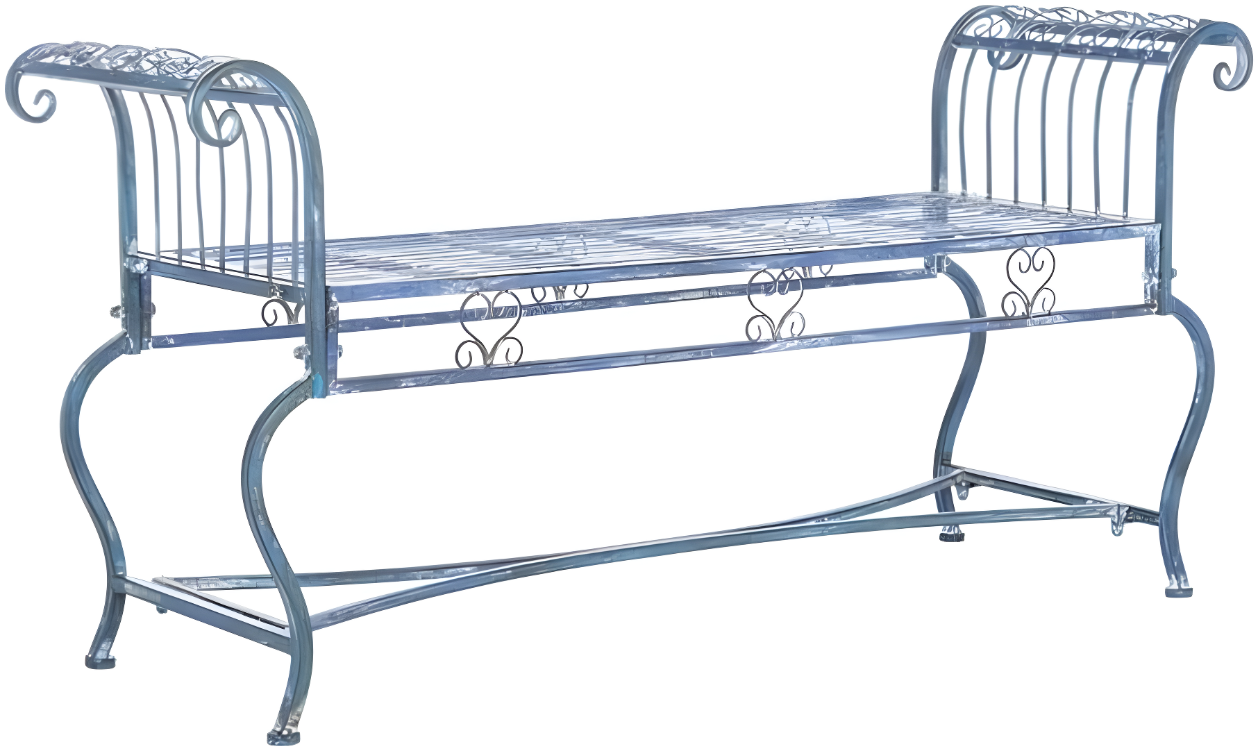 Brielle Bench - Outdoor - PAT5004 - Mossy Blue - Safavieh