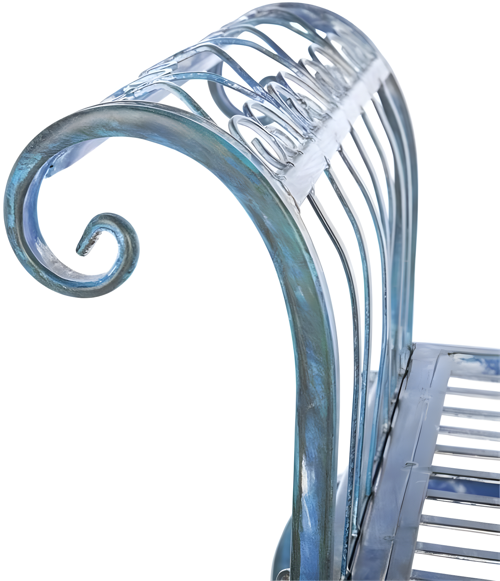 Brielle Bench - Outdoor - PAT5004 - Mossy Blue - Safavieh