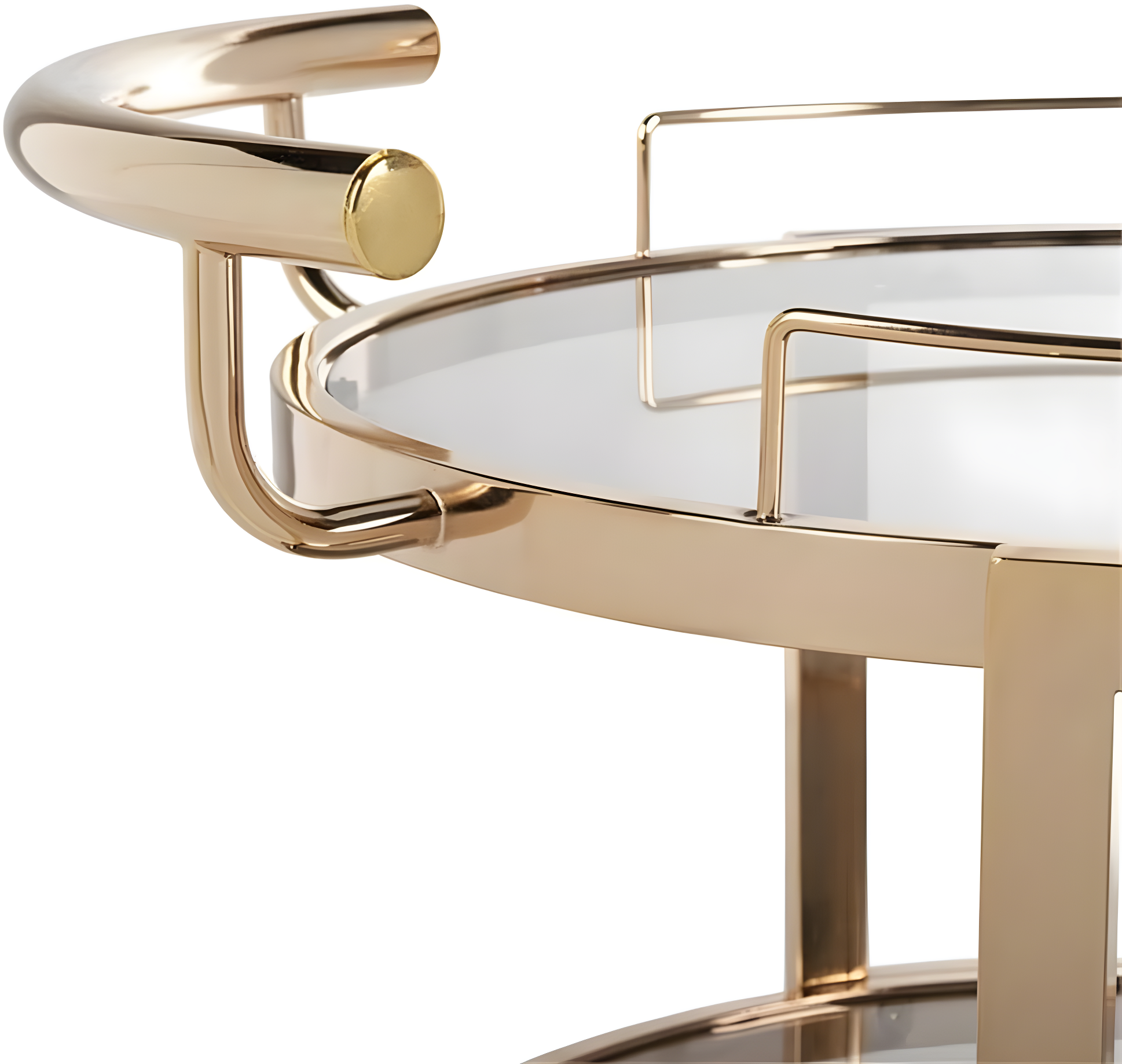 Rio 3 Tier Round Bar Cart - BCT8002A - Gold/Tea - Safavieh