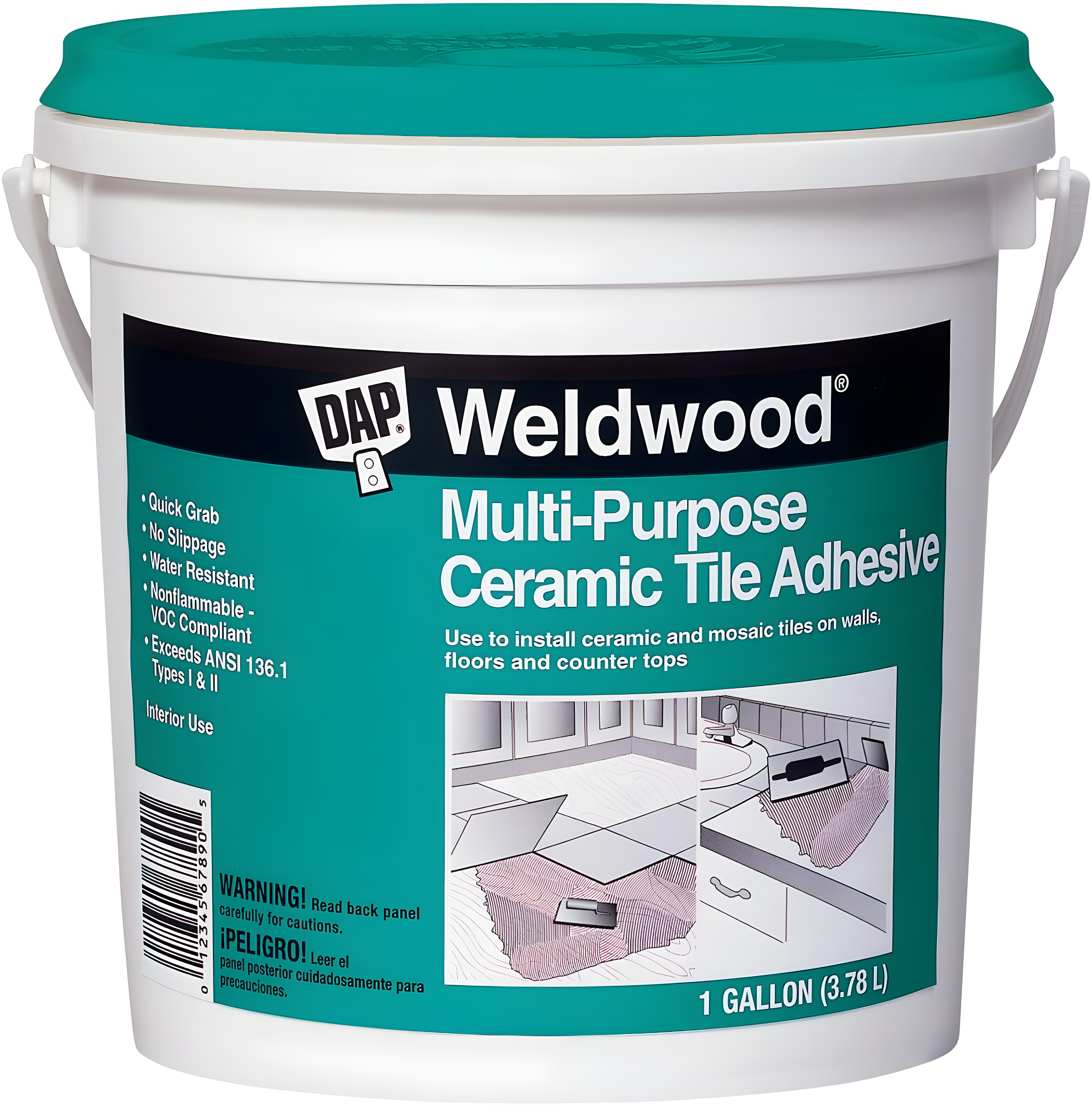 1799519 CERAMIC TILE ADHESIVE 1G DAP Weldwood Ceramic Tile Adhesive 1 gal