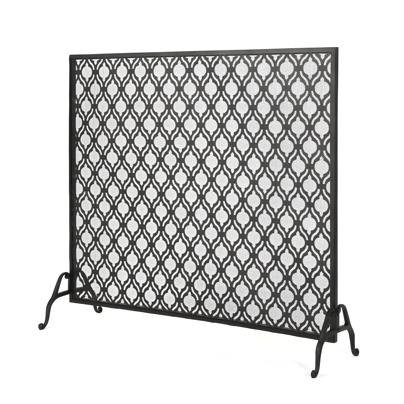Fleur De Lis Living Tennison 1 Panel Iron Fireplace Screen