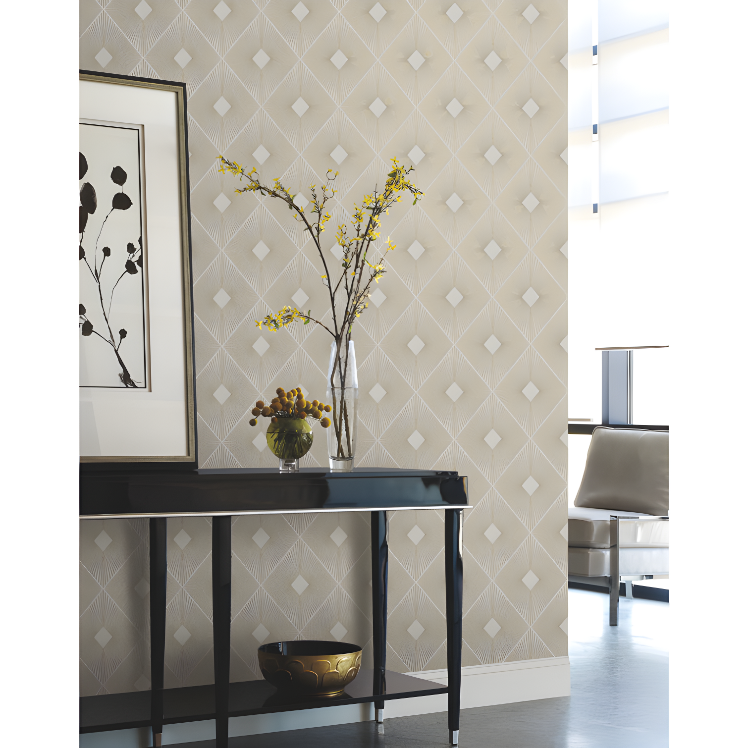 Antonina Vella Modern Metals Modern Geometric Wallpaper