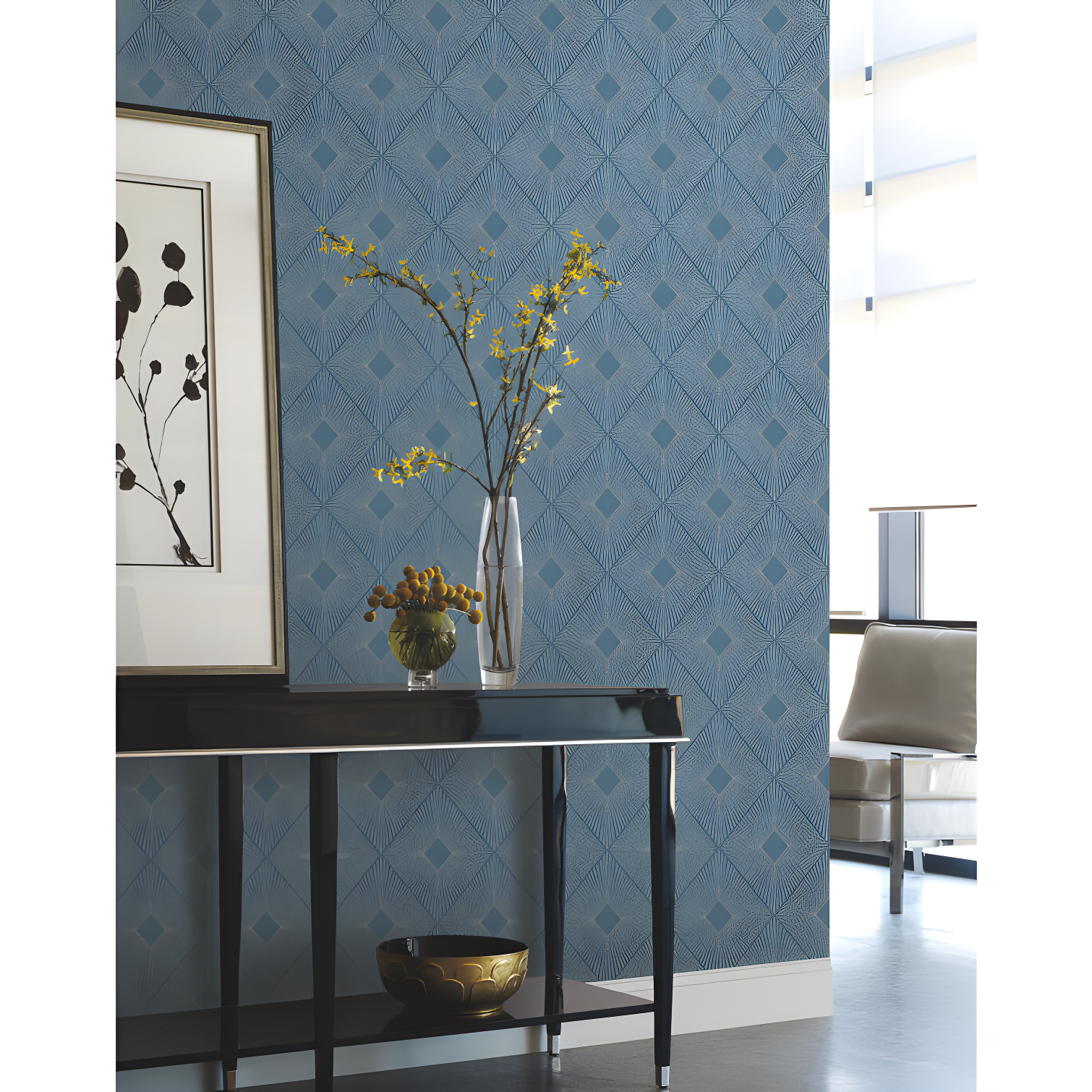 Antonina Vella Modern Metals Modern Geometric Wallpaper