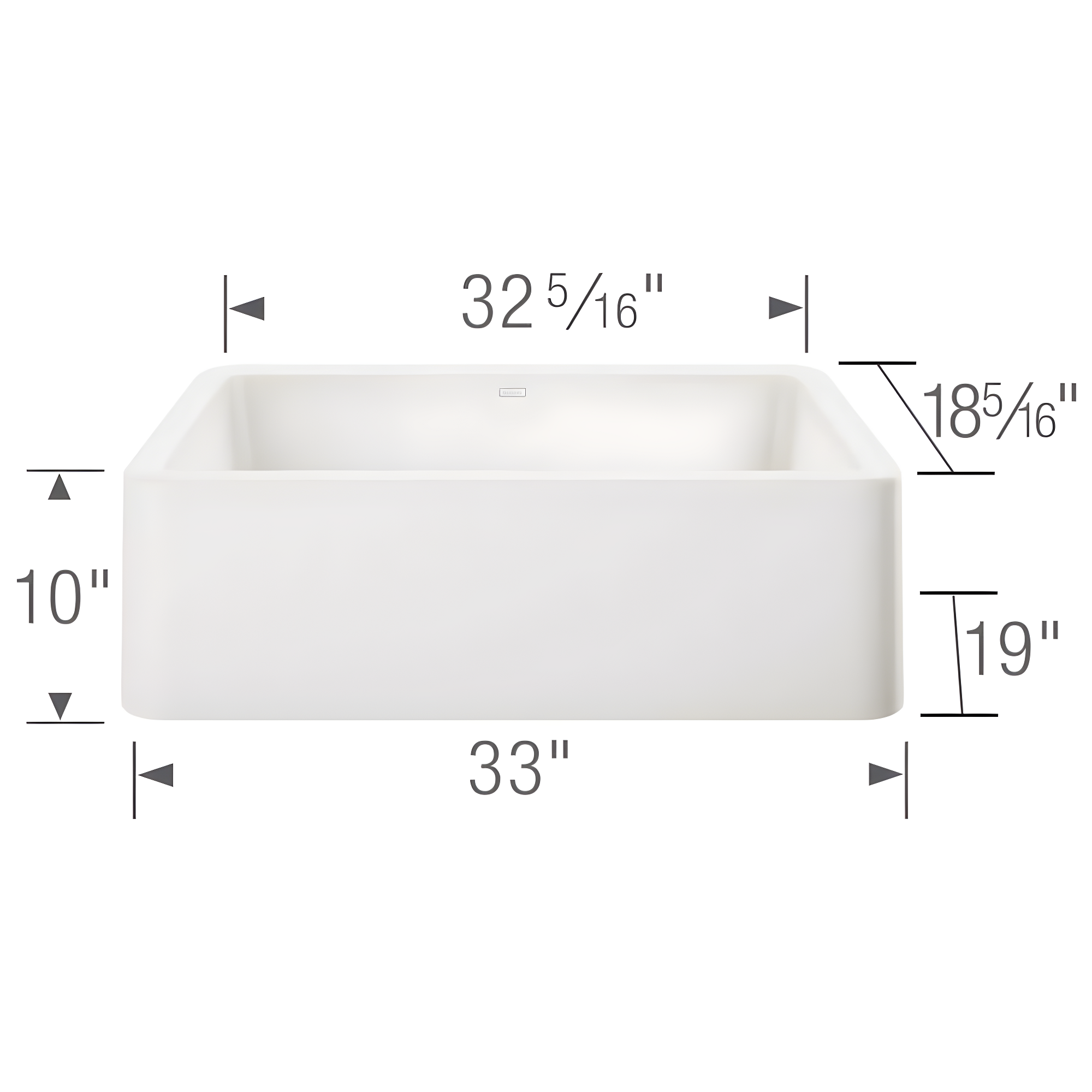 Ikon SILGRANIT 33" L x 19" W Farmhouse Sink