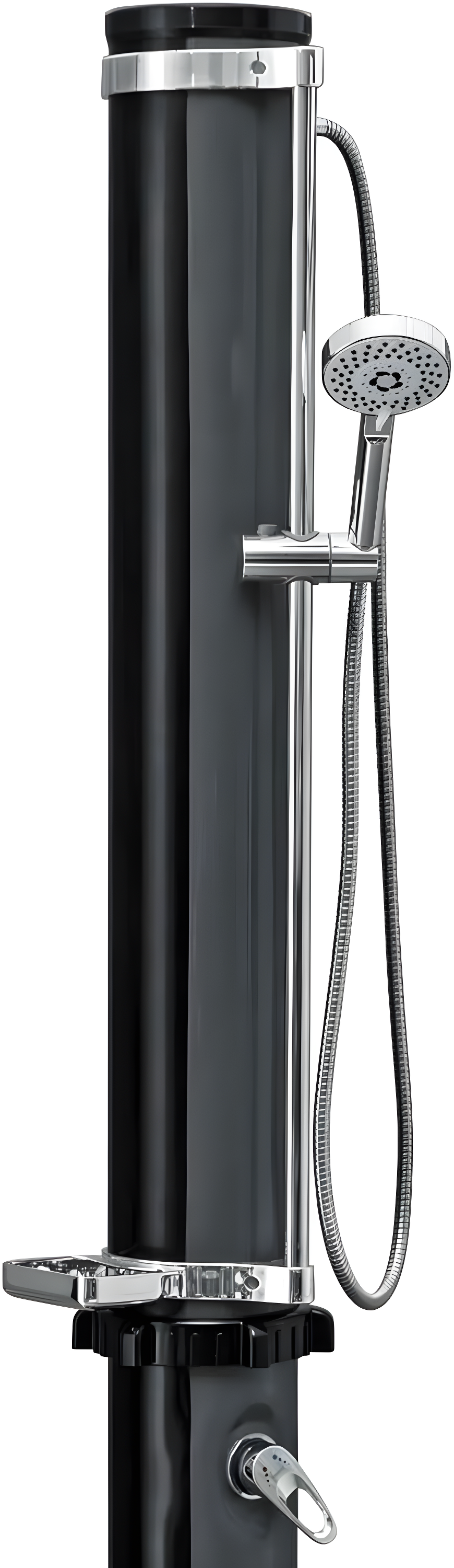 Bestway SolarFlow 9.2 Gallon Water Capacity Solar Heat Outdoor Shower with Adjustable Shower Head, Multiple Spray Settings and Quick Connector, Black