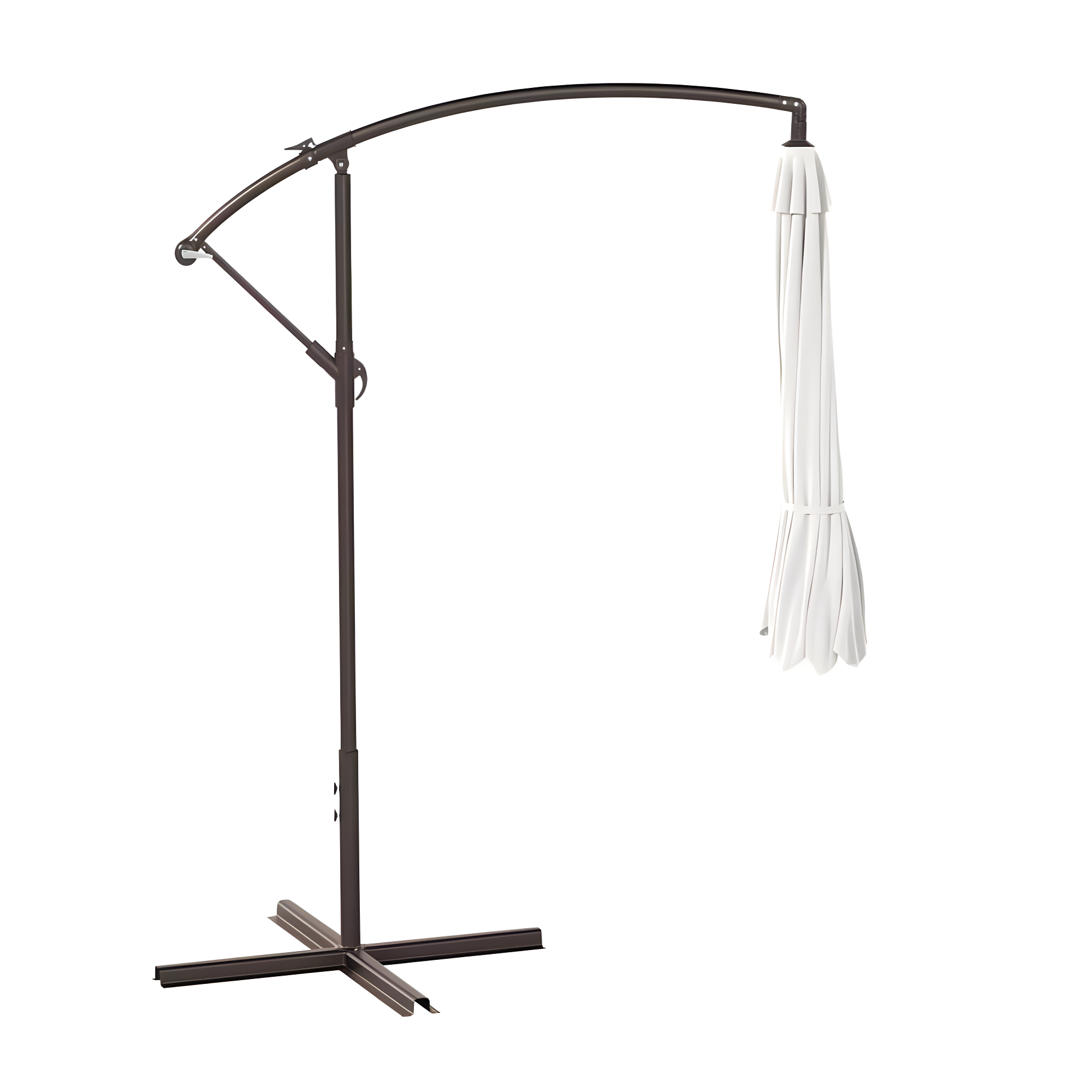 Westin Furniture 10 ft. Cantilever Hanging Patio Umbrella, White