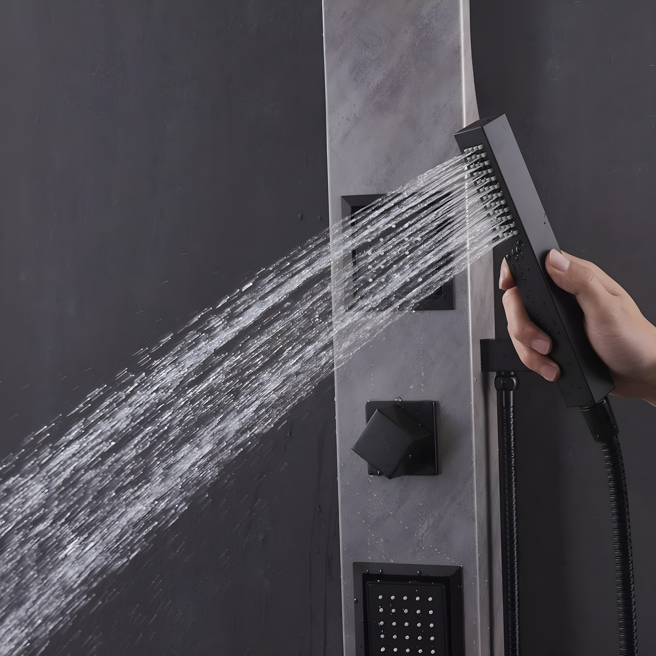 ANZZI Aura 39.37'' Shower Panel with Fixed Shower Head SP-AZ078GM