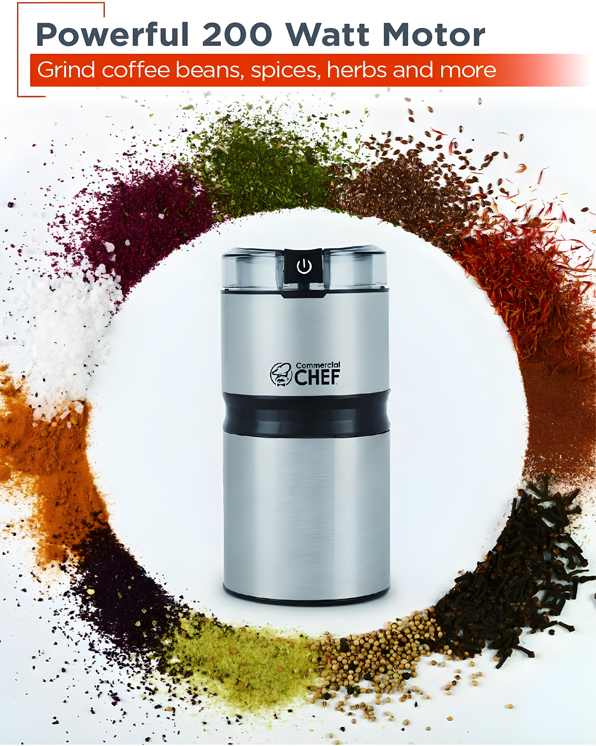 Commercial Chef Commercial Chef Stainless Steel Electric Blade Coffee Grinder