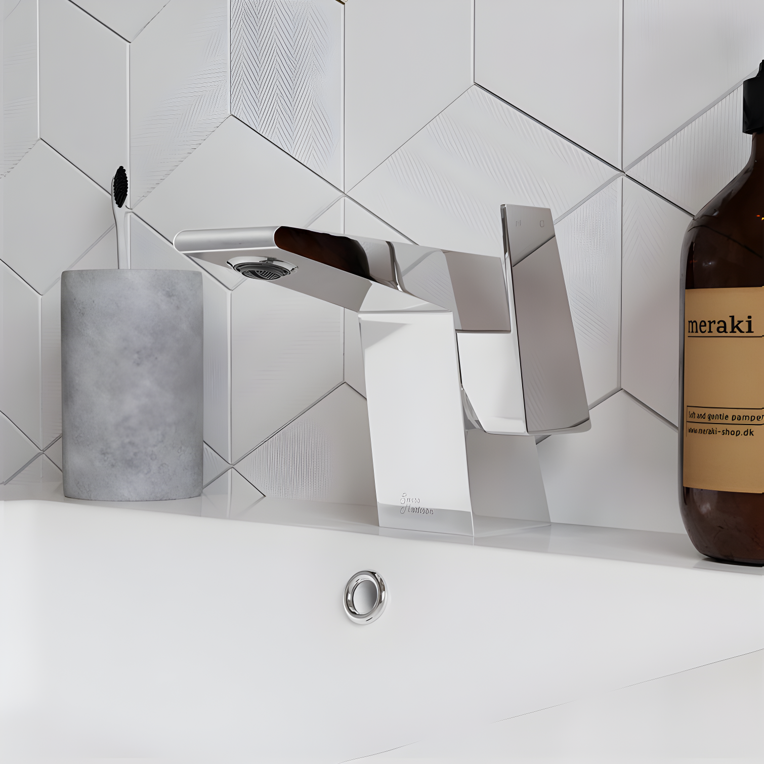 Carre Single Hole, Single-Handle, Bathroom Faucet