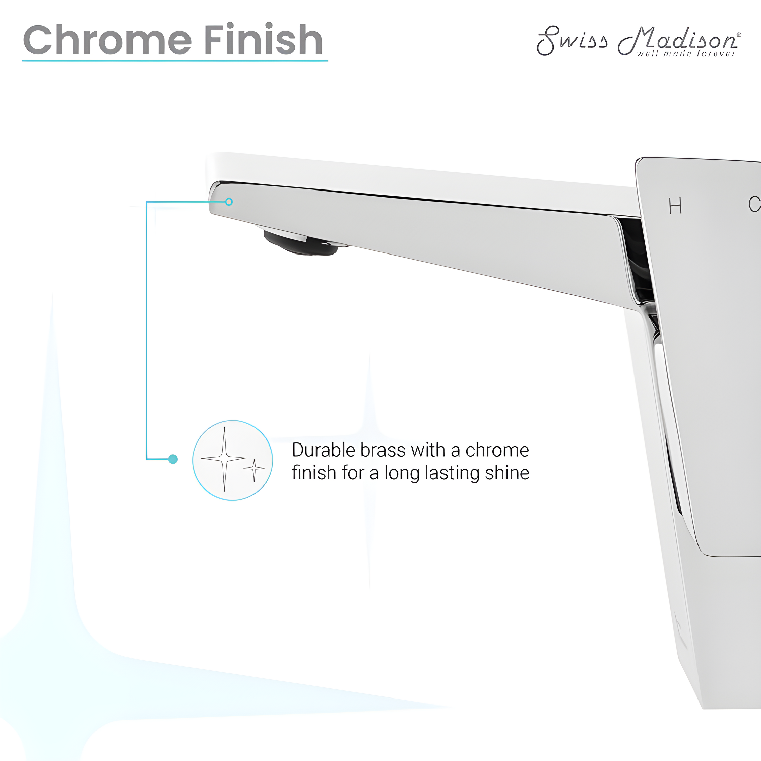 Carre Single Hole, Single-Handle, Bathroom Faucet