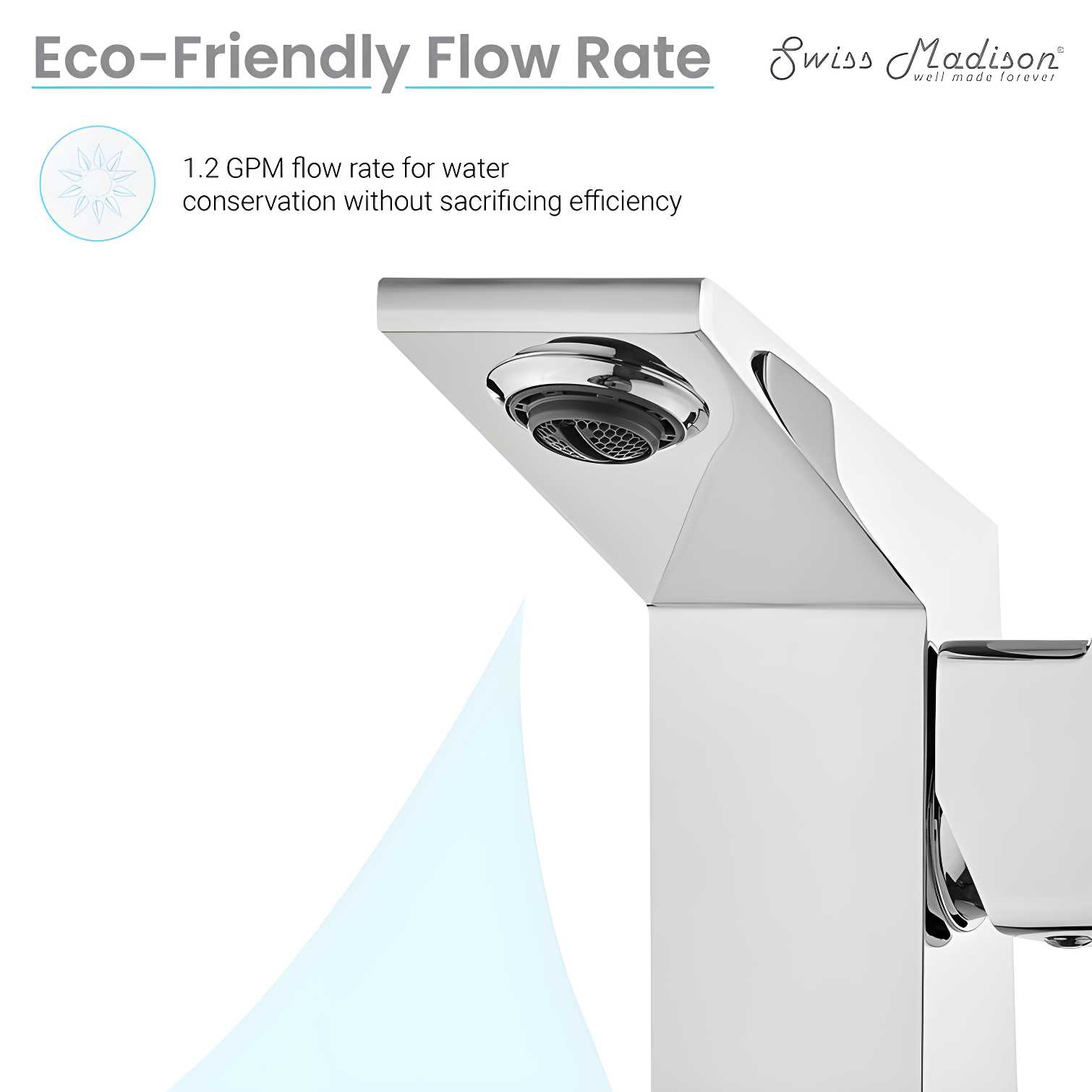 Carre Single Hole, Single-Handle, Bathroom Faucet