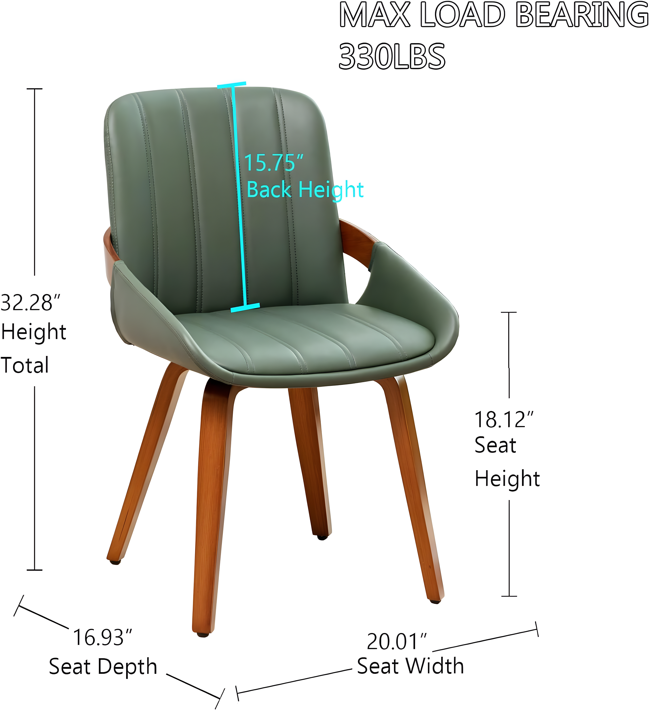 Modern Upholstered Faux Leather Dining Chairs
