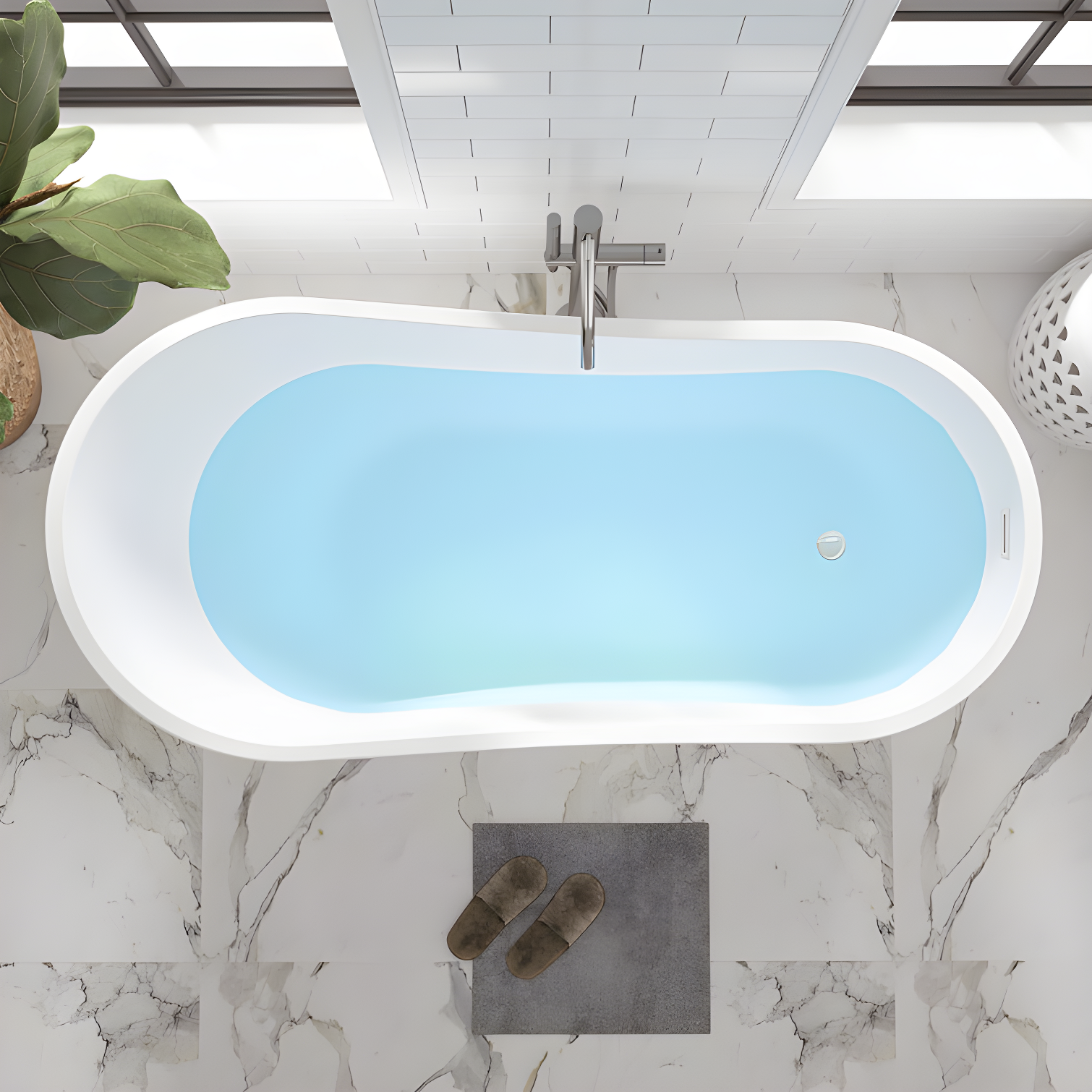 Cora 67" x 32" Freestanding Acrylic Bathtub